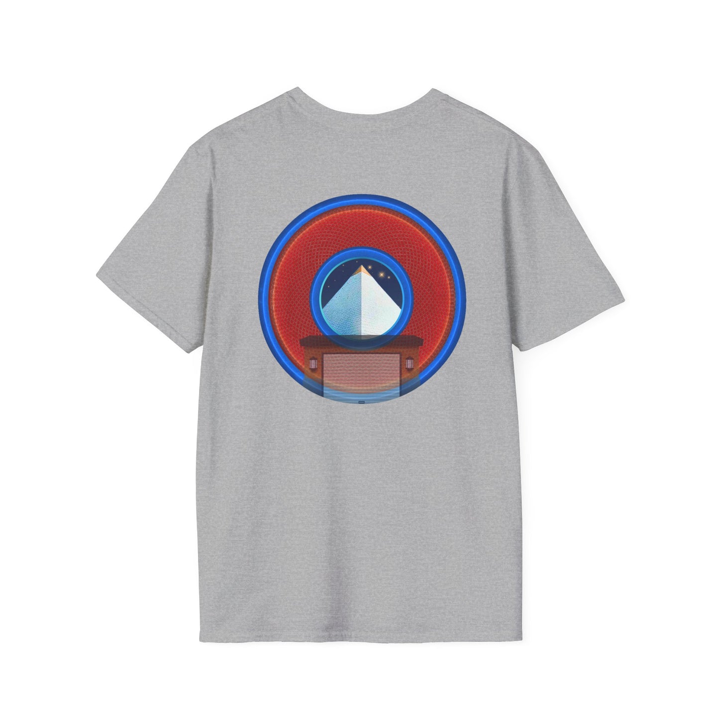 Classic Donut Tee - Unisex Soft-Style - "Limestone Donuts so Large" - variant 2 - red donuts w/garage