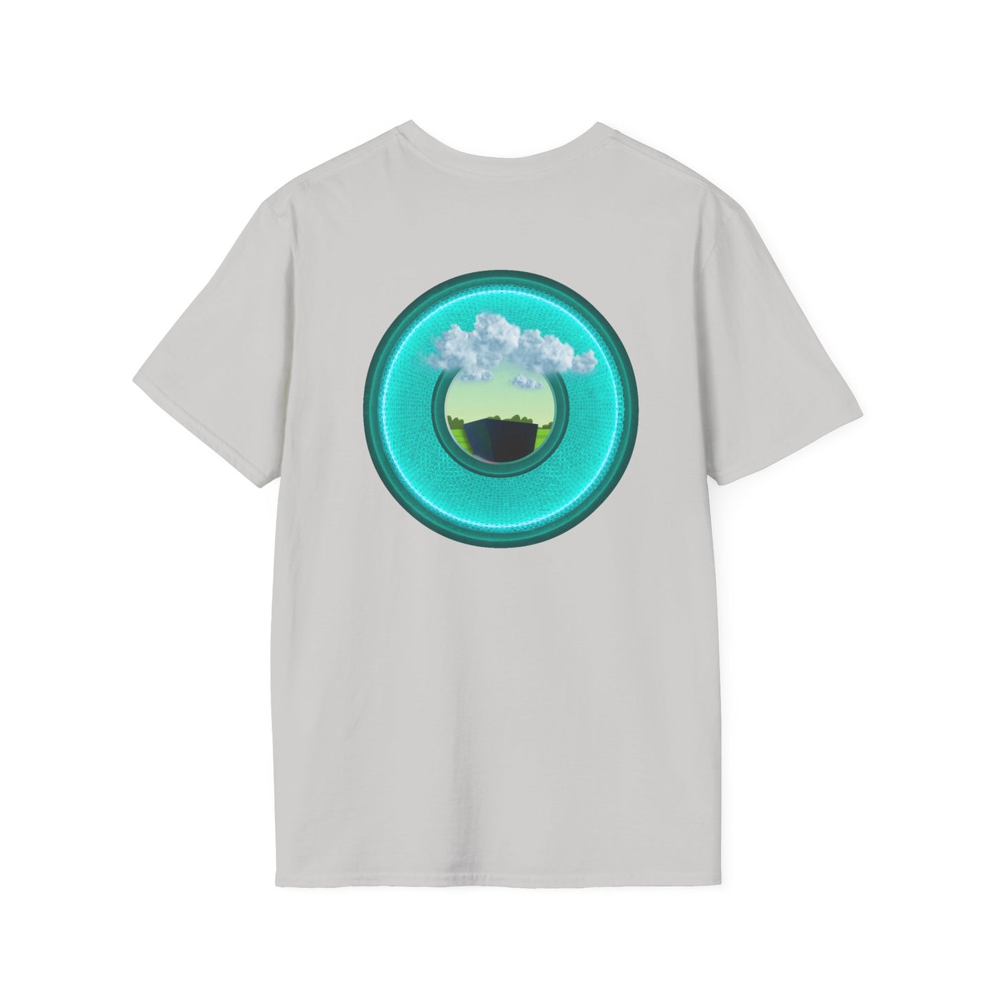 Classic Donut Tee - Unisex Soft-Style - "Got Rhombus?" - series 1.0  - variant 1 - turquoise/teal donut