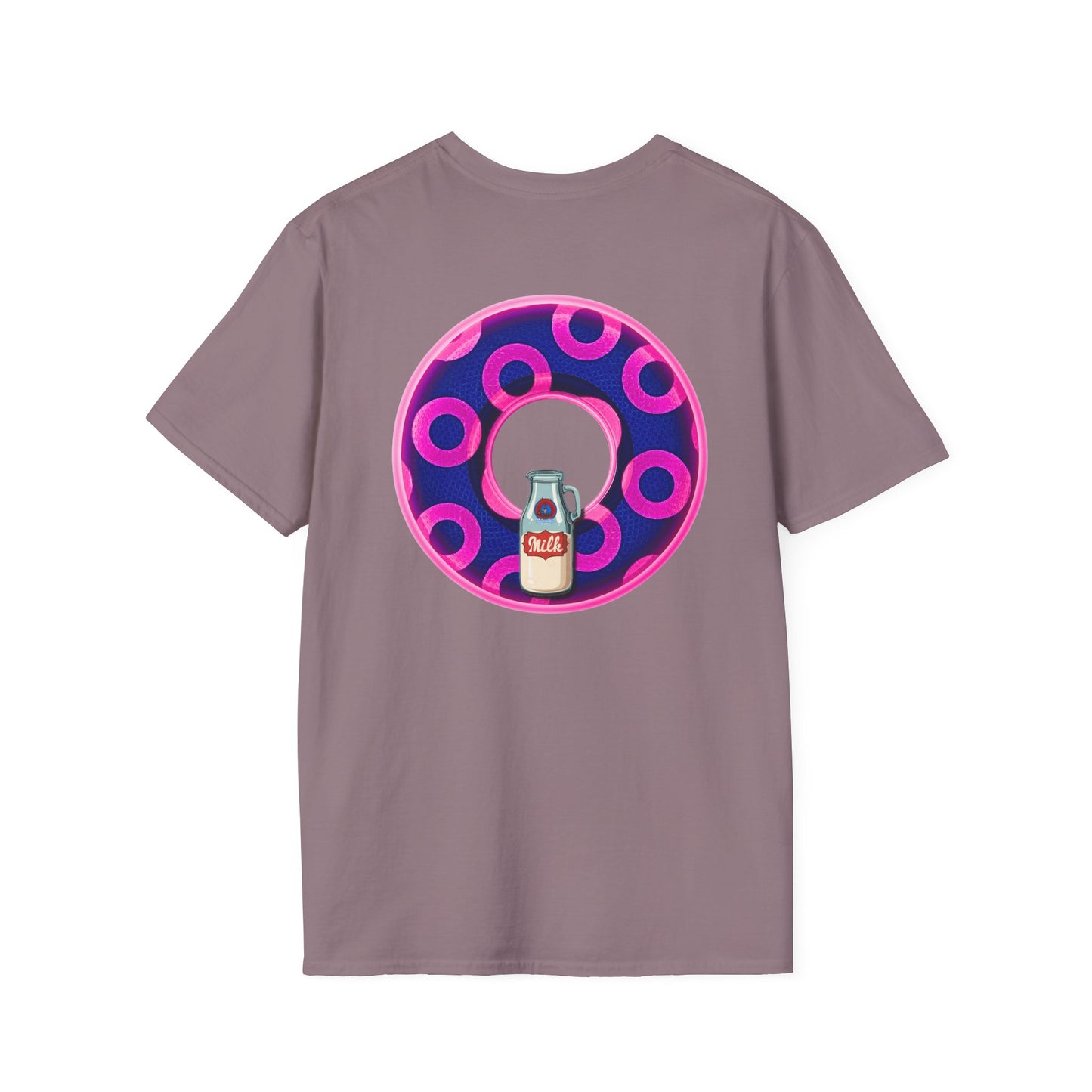 Classic Donut Tee - Unisex Soft-Style - "Wooked Cream - YEMSG Donut " -blue/pink rustic paradox donut - variant 5