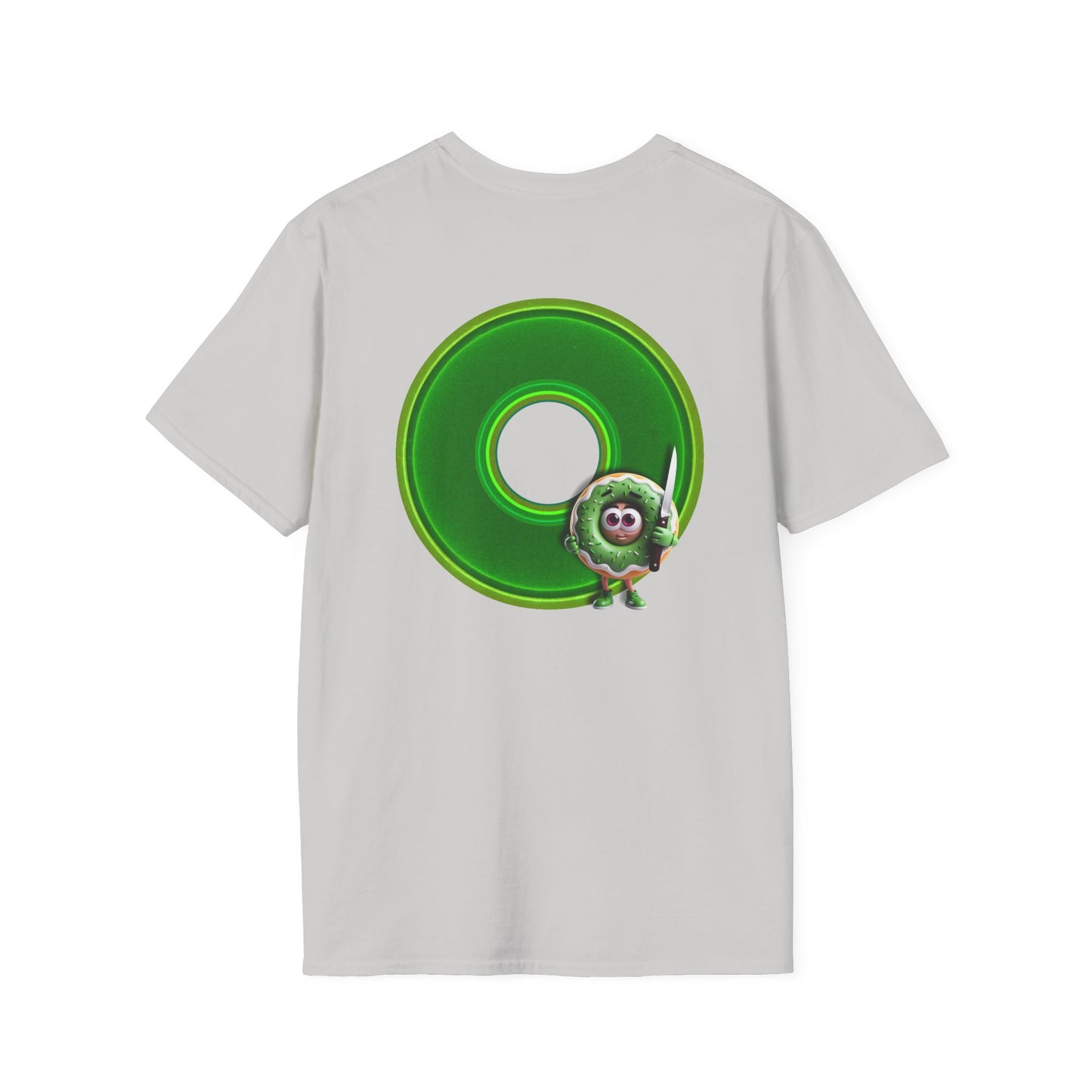 Classic Donut Tee - Unisex Soft-Style - "My Friend the Donut " - series 1.0  - variant 4 - green donut