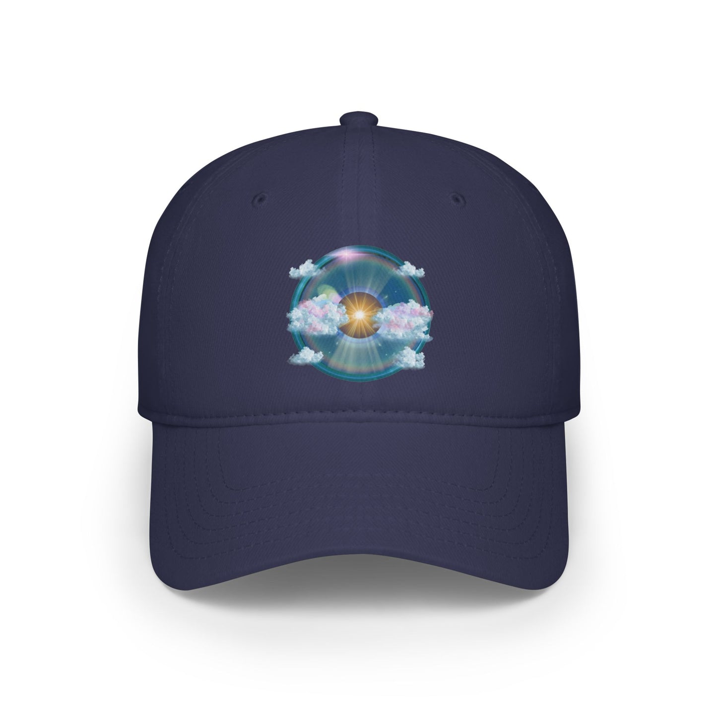 Lumpy Donut Baseball Cap - "The Divided Donut" - variant 2 - sky donut w/ [*charitable donut]