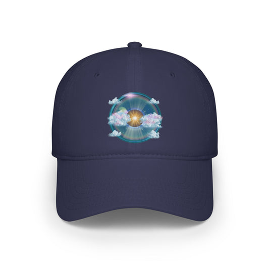 Lumpy Donut Baseball Cap - "The Divided Donut" - variant 2 - sky donut w/ [*charitable donut]