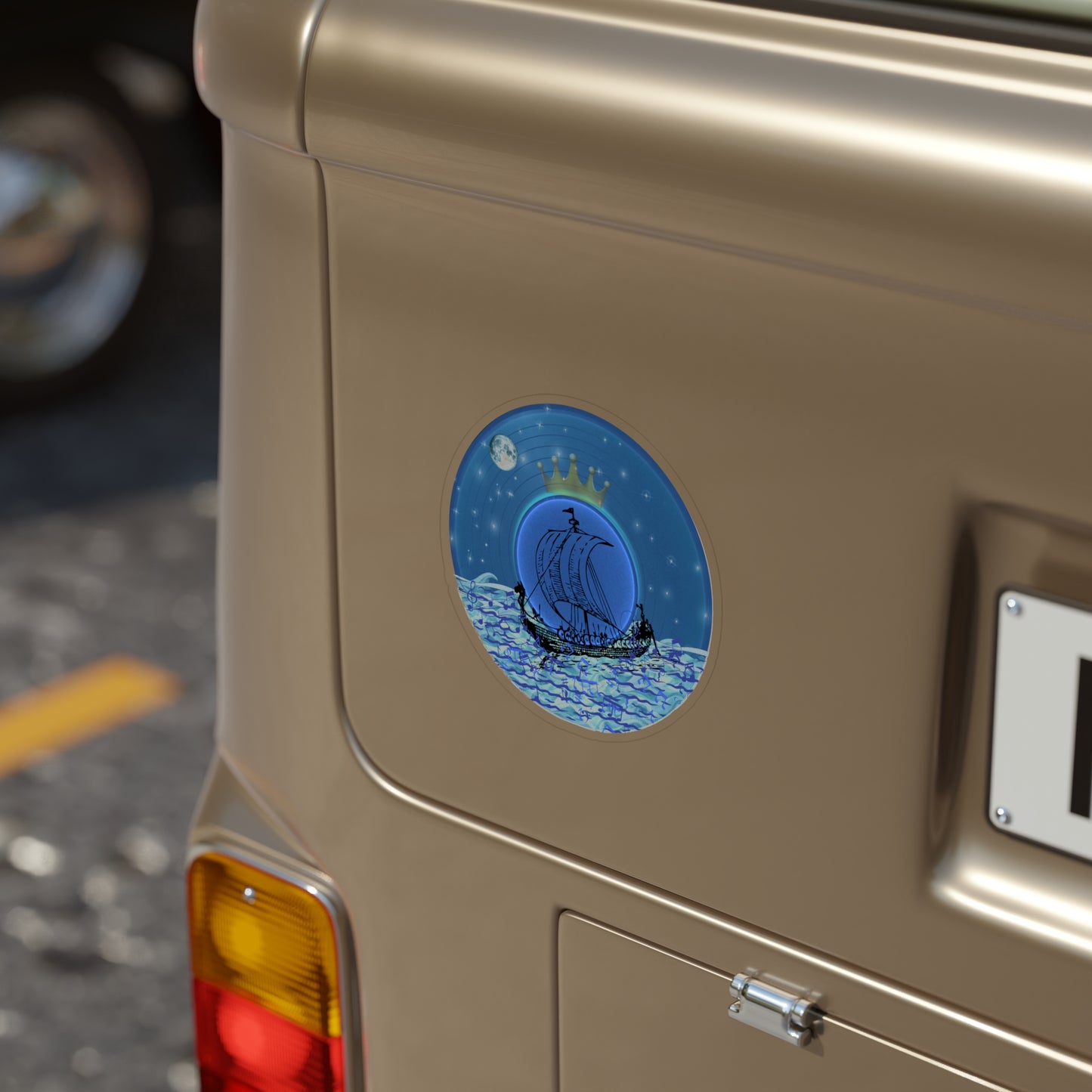 Donut Bumper/Outdoor Sticker - "The Official Donut of the Prince" - series 1.0 - blue donut - [Die-Cut] 6"x 6"