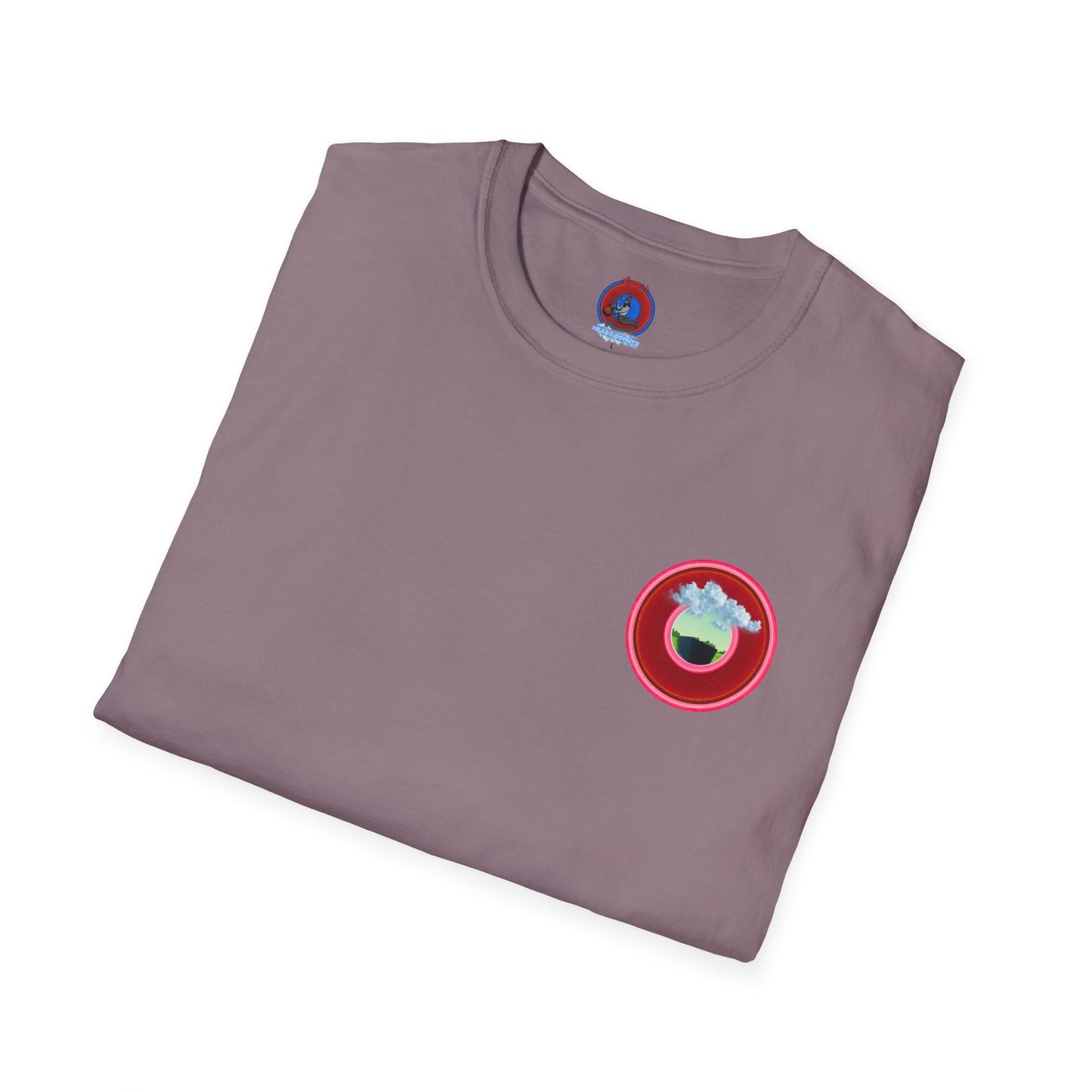 Classic Donut Tee - Unisex Soft-Style - "Got Rhombus?" - series 1.0  - variant 2 - red/pink donut