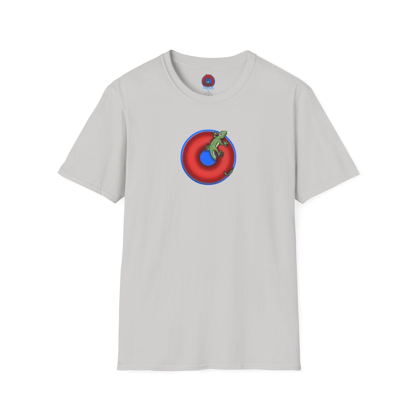 Classic Donut Tee - Unisex Soft-Style - "Practically Extinct Tee Shirt" - plump vivid red donut- variant 2