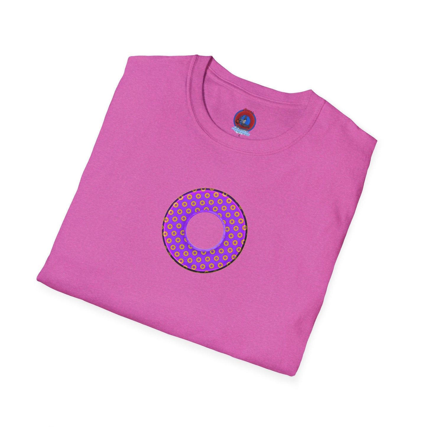 Plain Donuts/Unisex Soft-Style - "Plain Electric Paradoxical Donuts" - bright purple/magenta donuts