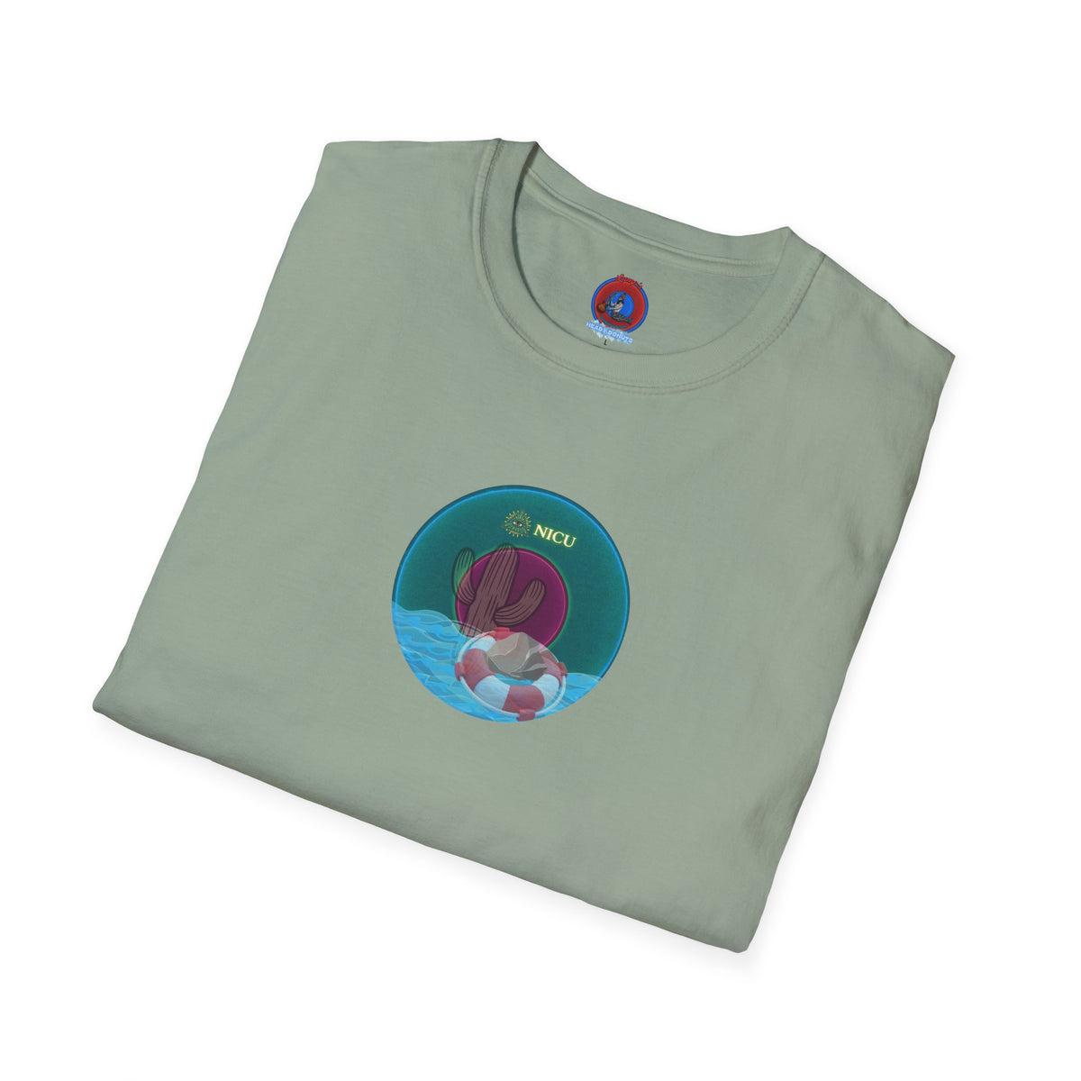 Classic Donut Tee - Unisex Soft-Style - "Masonic Donut of Rites" - series 1.0  - vivid dark teal donut