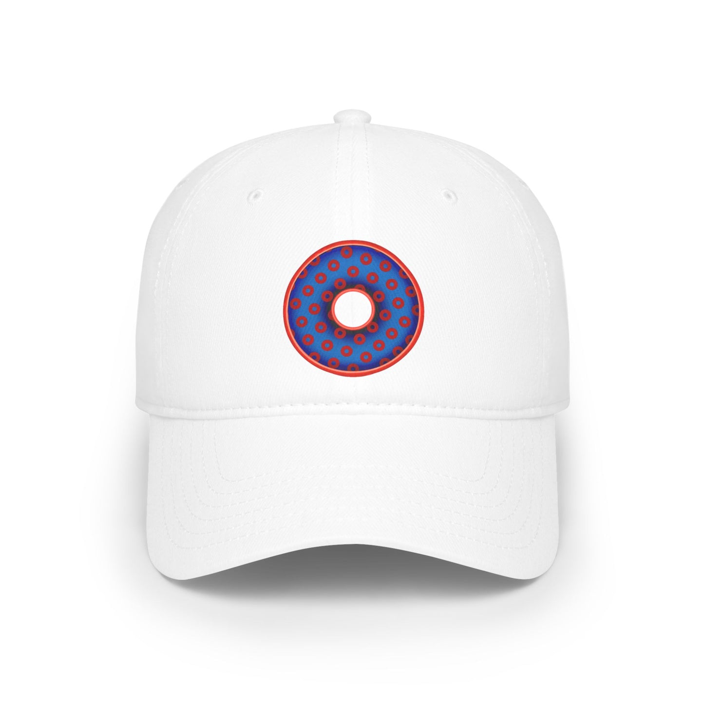 Lumpy Donut Baseball Cap - "Plain [Mary] Jane" - traditional blue/red paradoxical donut w/ - variant 2