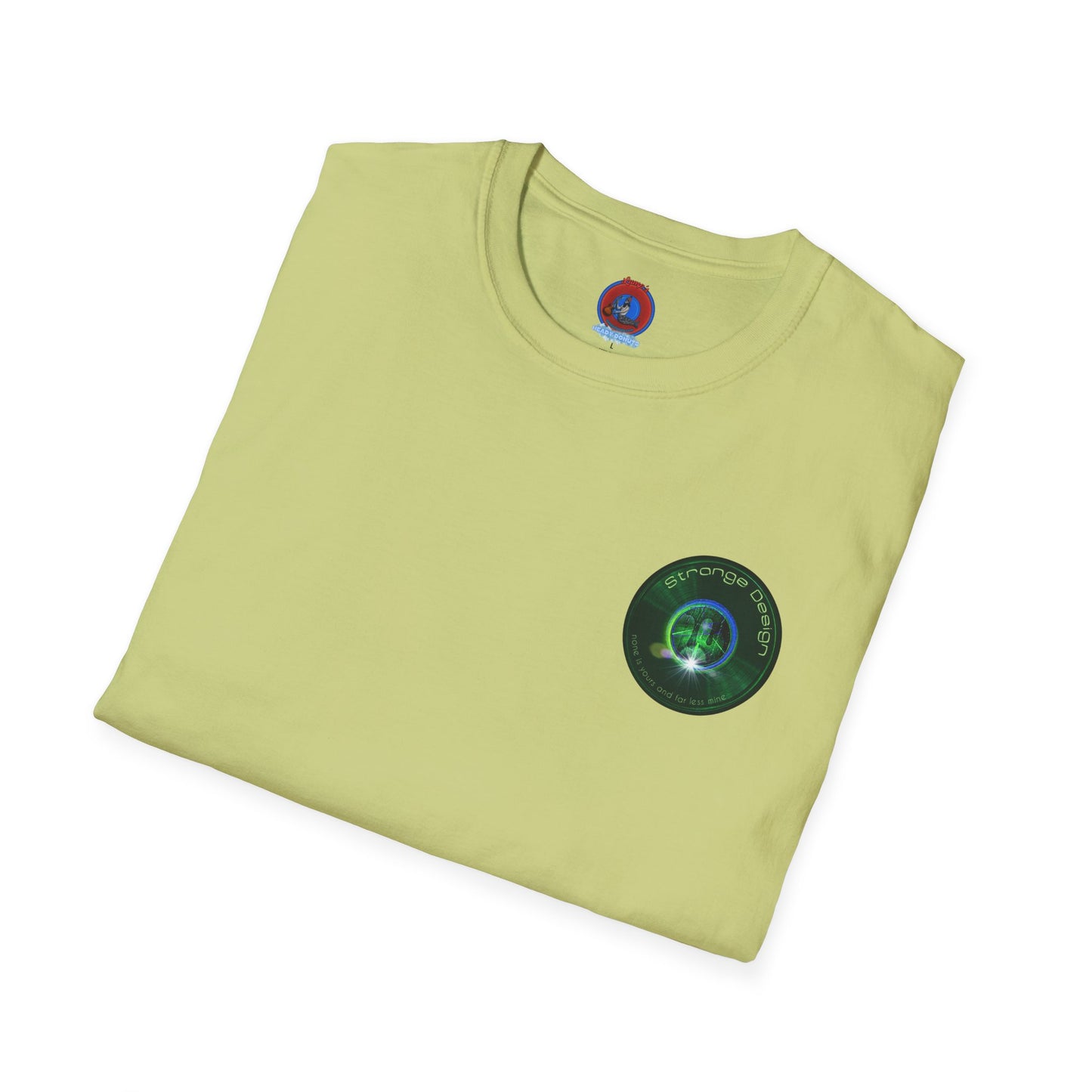 Classic Donut Tee - Unisex Soft-Style - "The Strangely Designed Donut Tee" - series 1.0 - green donut
