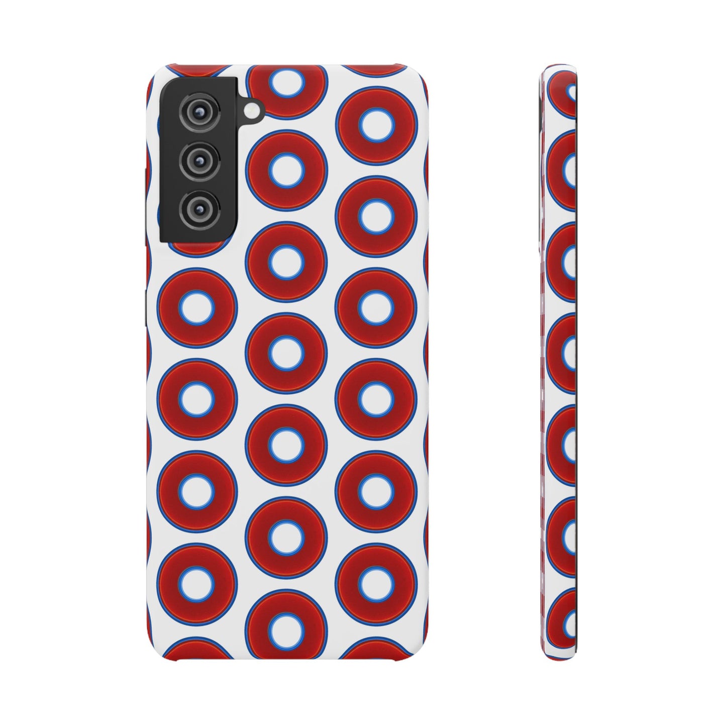 Lumpy Donut Snap Case - red vivid donut print w/white background