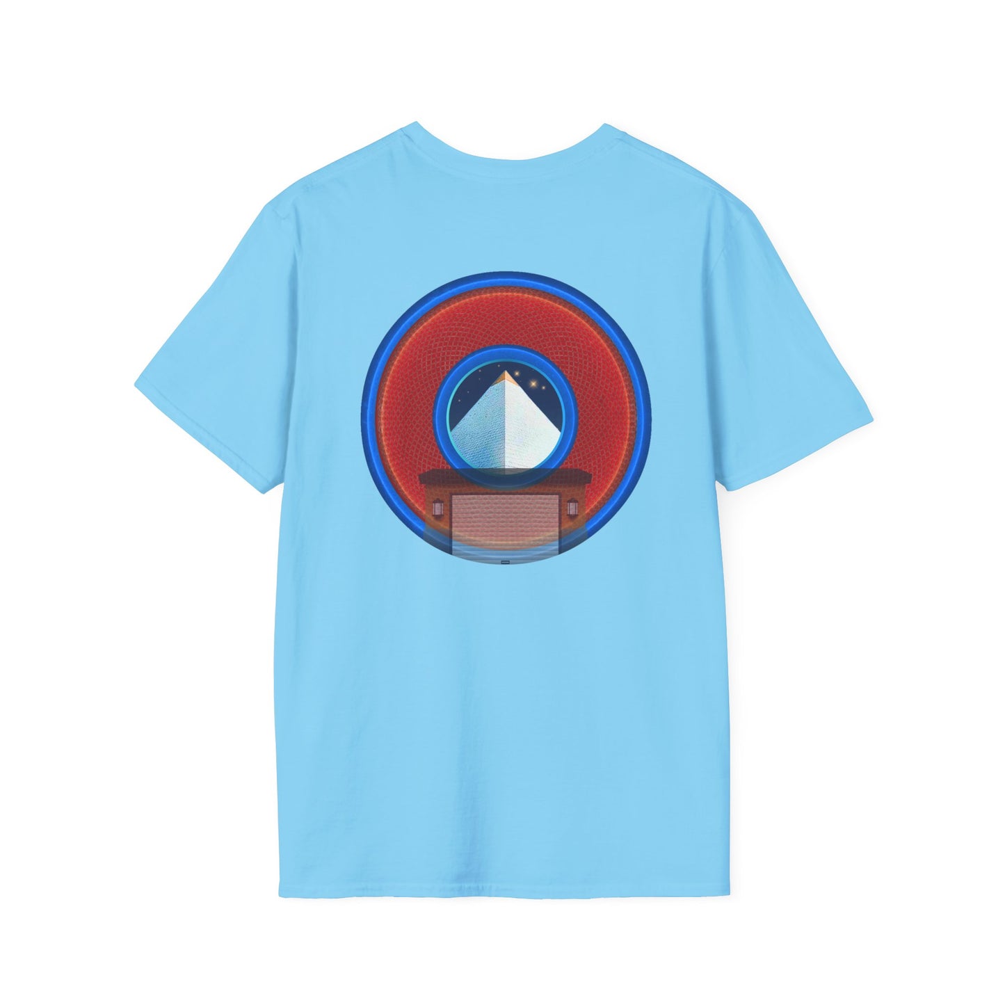 Classic Donut Tee - Unisex Soft-Style - "Limestone Donuts so Large" - variant 2 - red donuts w/garage