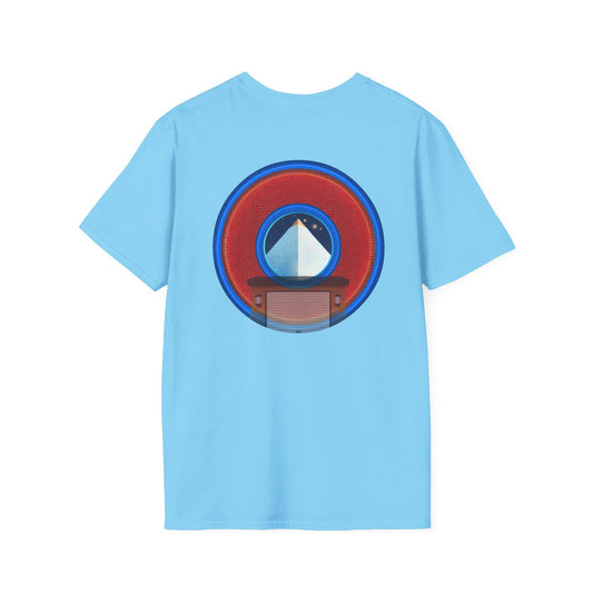 Classic Donut Tee - Unisex Soft-Style - "Limestone Donuts so Large" - variant 2 - red donuts w/garage