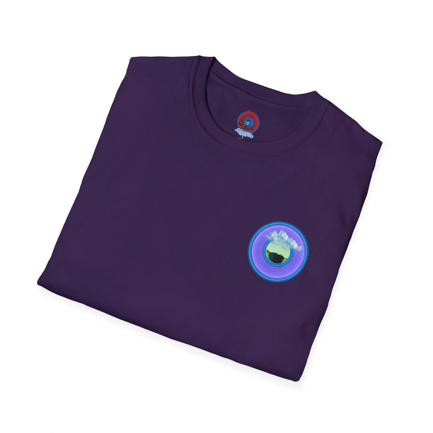 Classic Donut Tee - Unisex Soft-Style - "Got Rhombus?" - series 1.0  - variant 4 - purple/blue donut