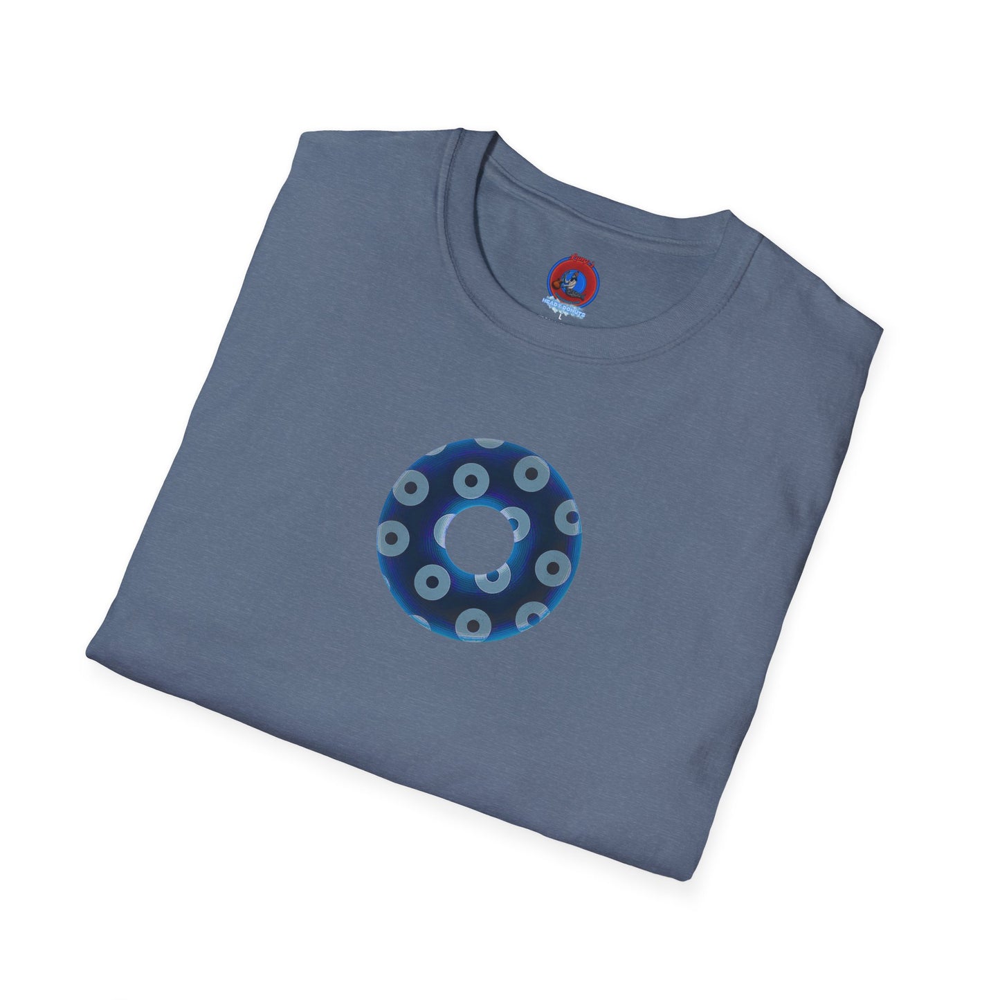 Plain Donuts/Unisex Soft-Style - "Plain Blimpy Paradoxical Donuts" - dark blue/gray donuts