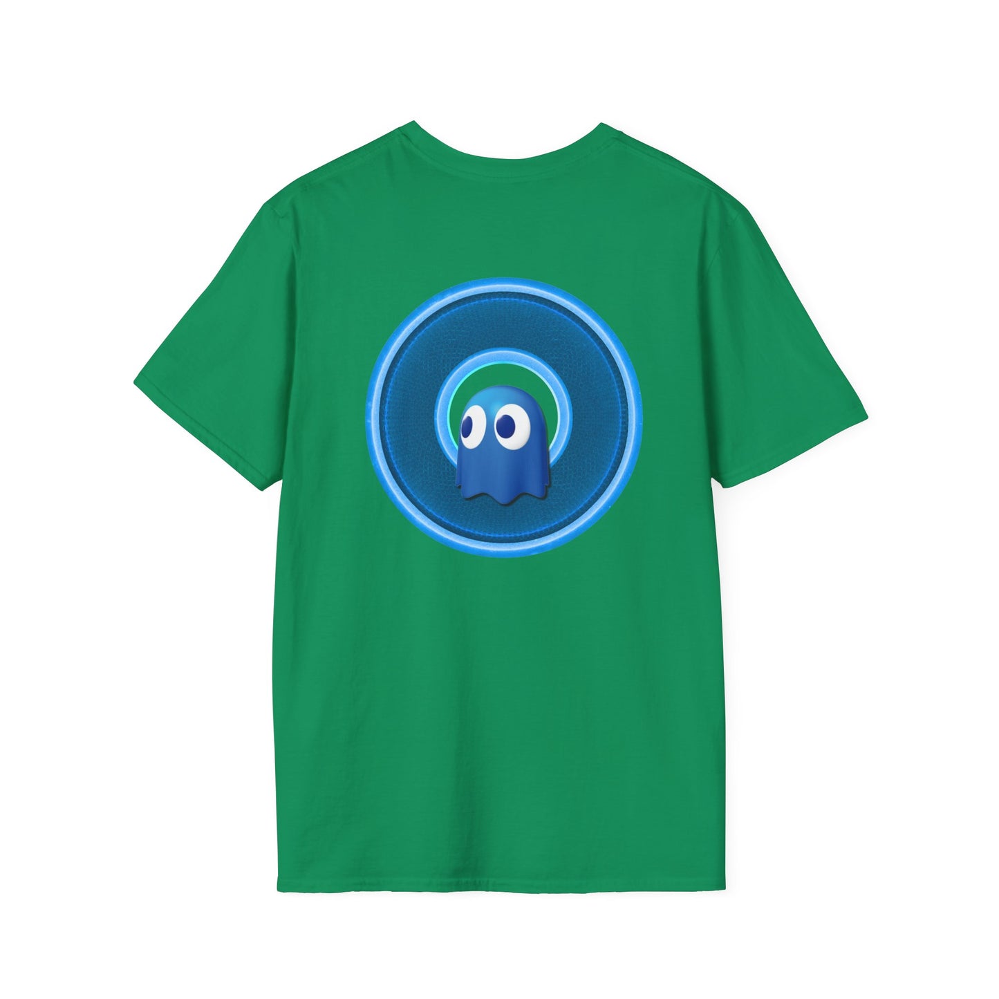 Classic Donut Tee - Unisex Soft-Style - "The Story of the Donut - a Ghostly Good Time" - variant 2 - blue/light blue rustic donut