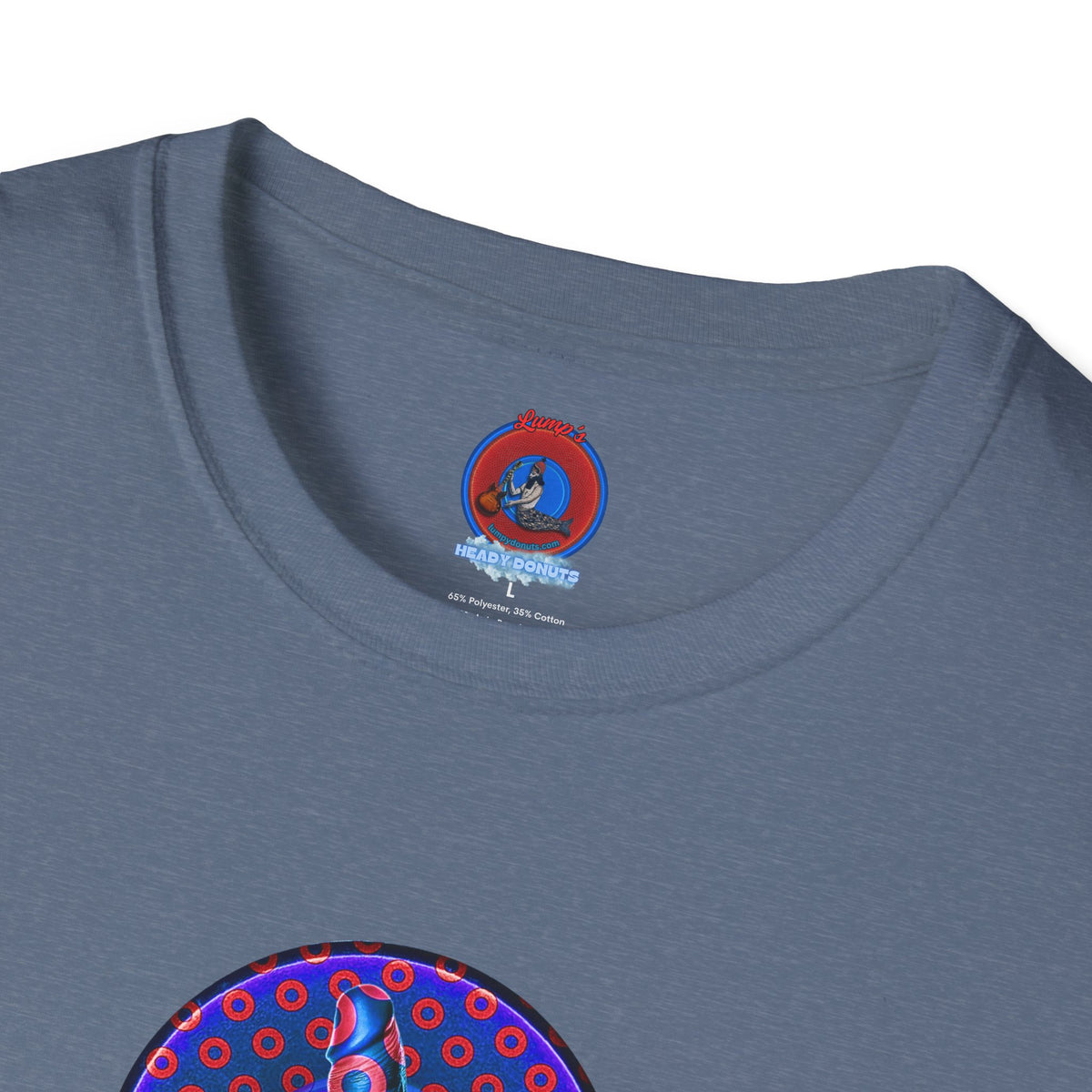 Classic Donut Tee - Unisex Soft-Style - "Sir Richard's Phamous Donut" - series 1.0  - variant 3 - red/blue paradox donut