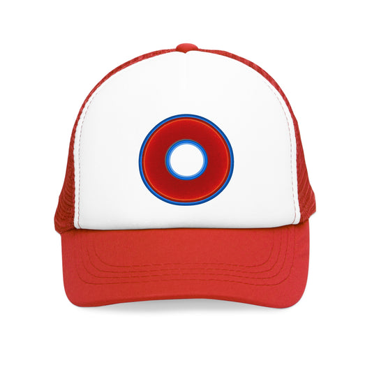 Lumpy Trucker Hat - "The Lumpy Donut - plain" - red donut