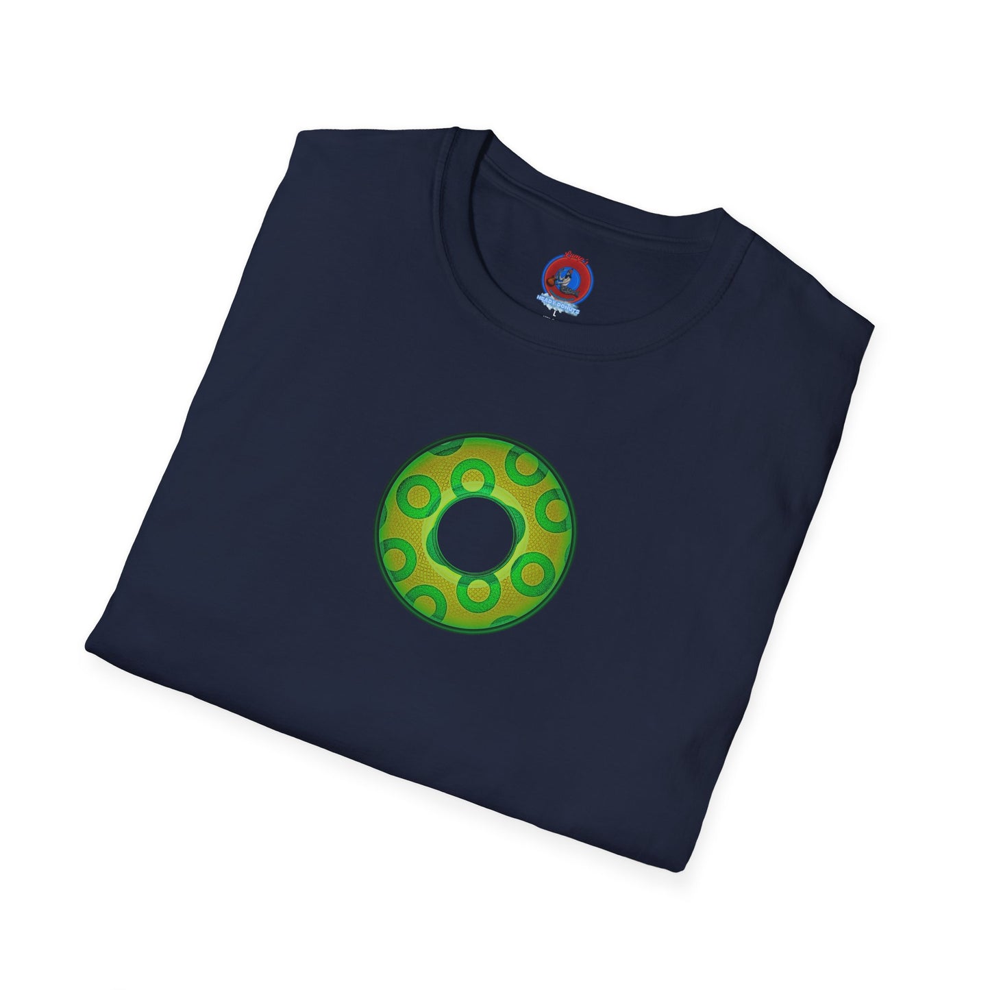 Plain Donuts/Unisex Soft-Style - "Plain Rustic Paradoxical Donuts" - gold/light green donuts