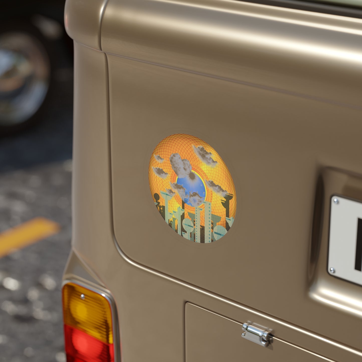 Donut Bumper/Outdoor Sticker - "The Golden Age of Donuts" - series 1.0 - gold donut - [Die-Cut] 6"x 6"