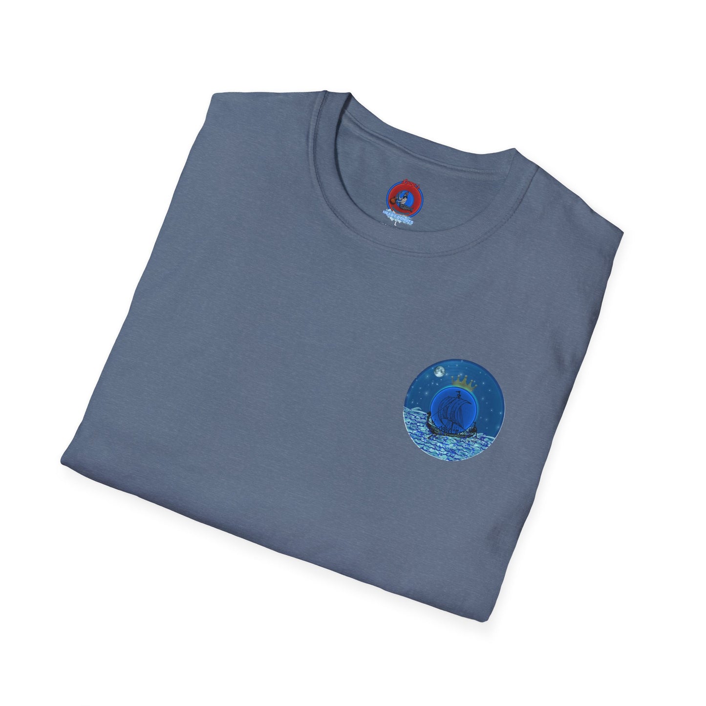 Classic Donut Tee - Unisex Soft-Style - "Stately Donut of the Prince" - series 1.0  - blue donut