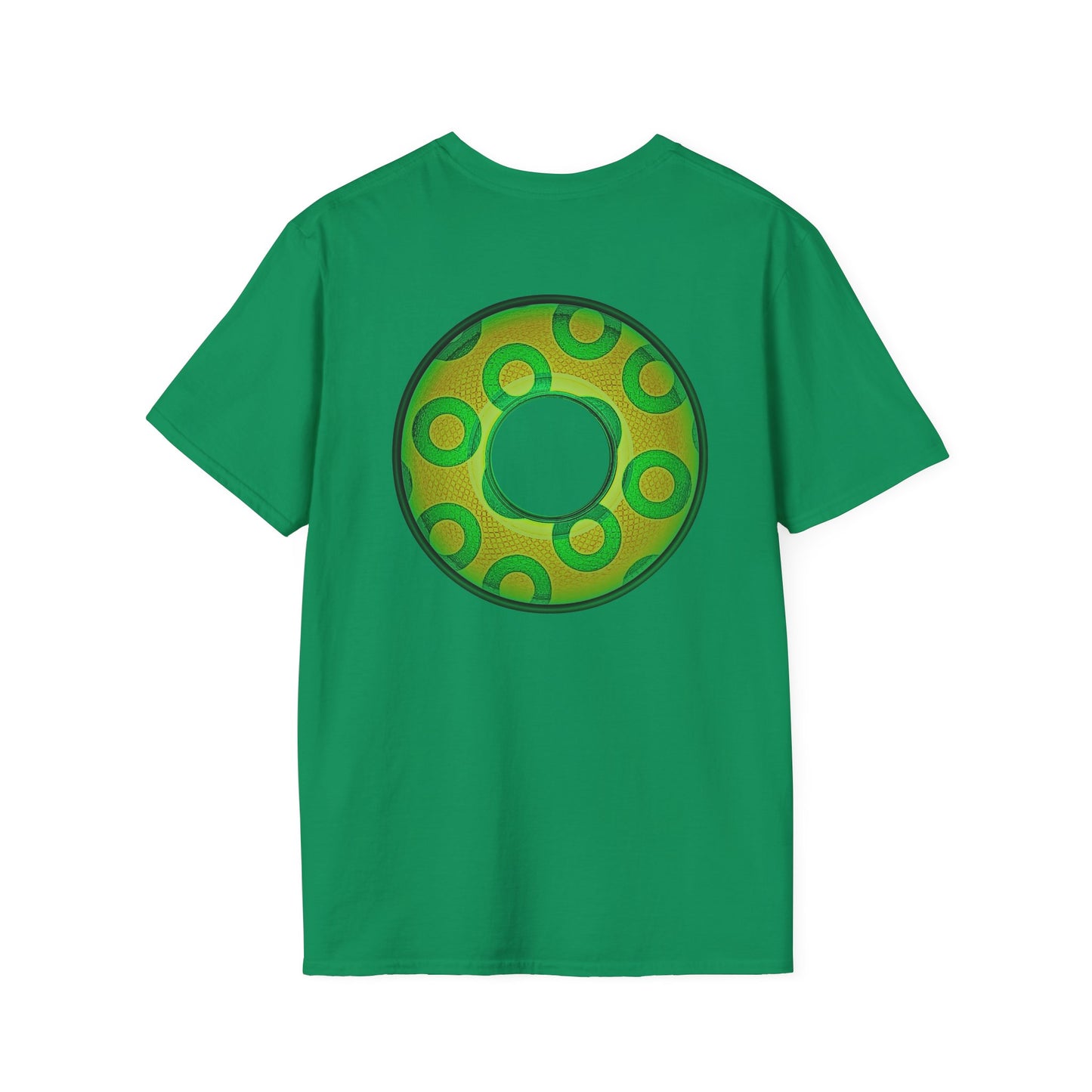 Plain Donuts/Unisex Soft-Style - "Plain Rustic Paradoxical Donuts" - gold/light green donuts