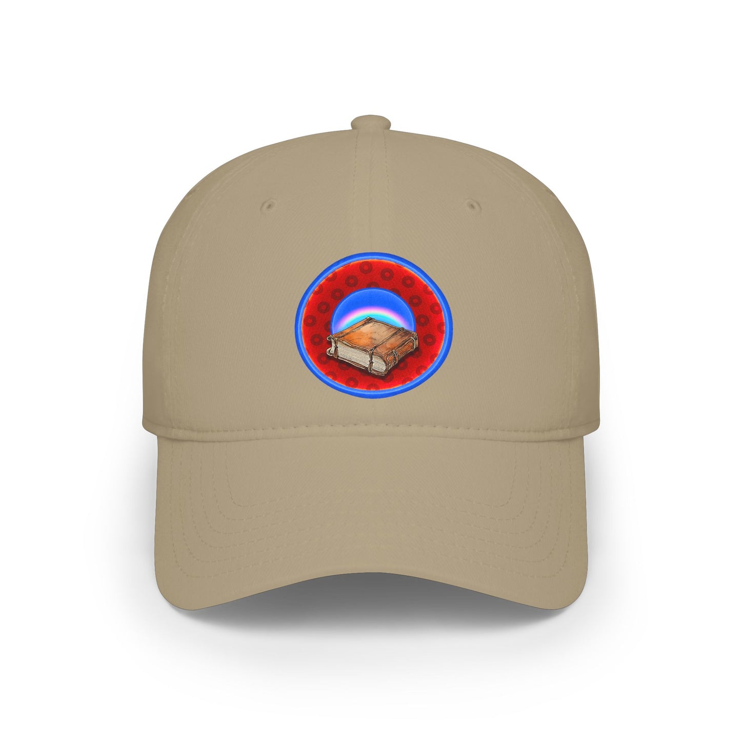 Lumpy Donut Baseball Cap - "Read the F'ing Donut Cap" - paradoxical red/blue wide mouth donut w/