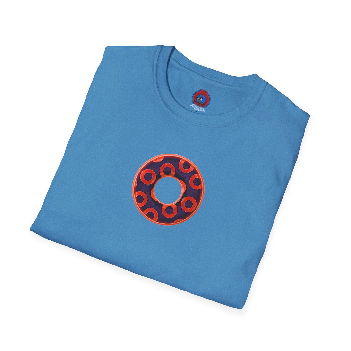 Plain Donuts/Unisex Soft-Style - "Plain Rustic Paradoxical Donuts" - red/midnight blue donuts