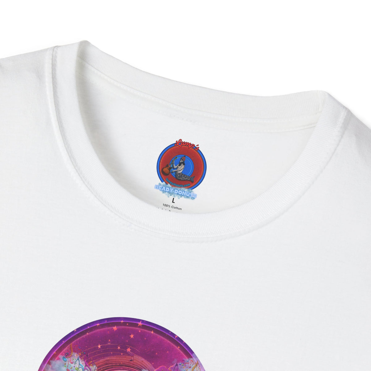Classic Donut Tee - Unisex Soft-Style - "Pillow Donuts of Cotton" - vivid magenta pic donut