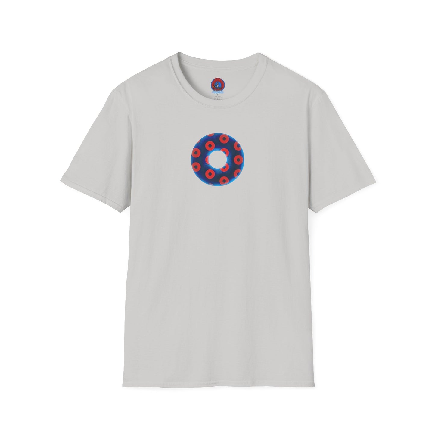 Plain Donuts/Unisex Soft-Style - "Plain Blimpy Paradoxical Donuts" - royal blue/bright red donuts