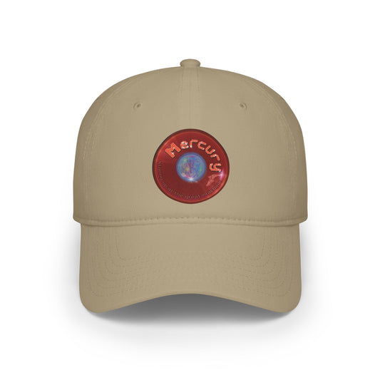 Lumpy Donut Baseball Cap - "Donut of the Gods" - variant 3 - vivid red record donut w/