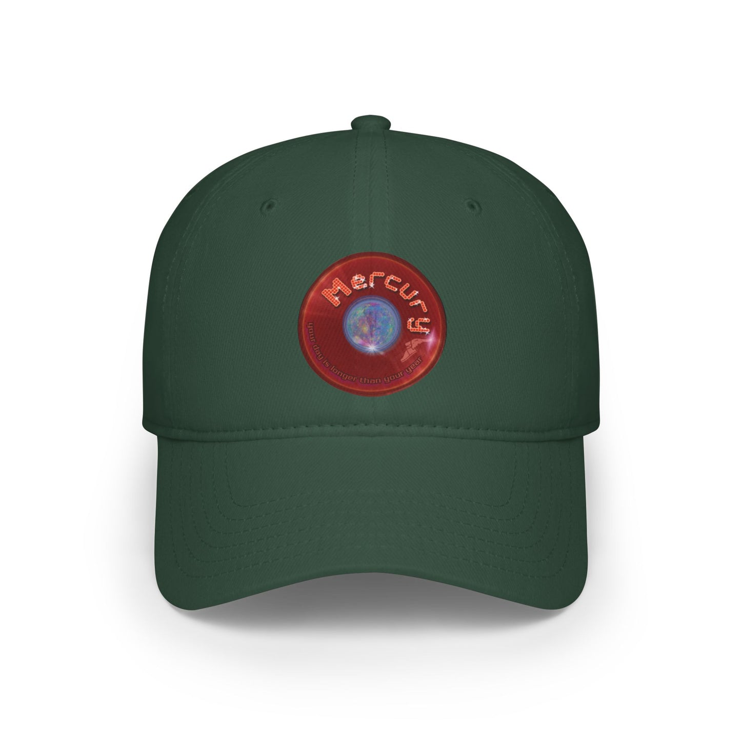 Lumpy Donut Baseball Cap - "Donut of the Gods" - variant 4 - vivid red record donut w/