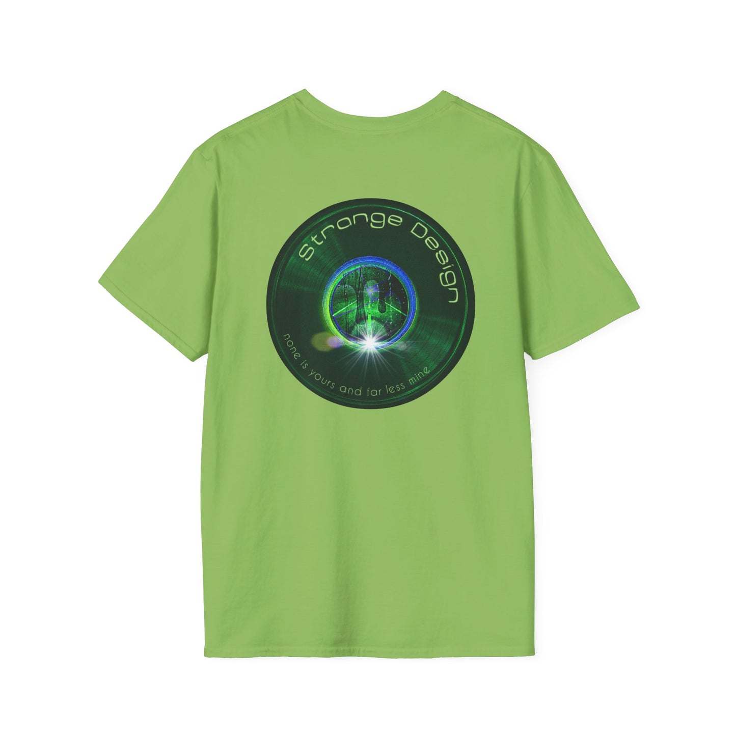 Classic Donut Tee - Unisex Soft-Style - "The Strangely Designed Donut Tee" - series 1.0 - green donut
