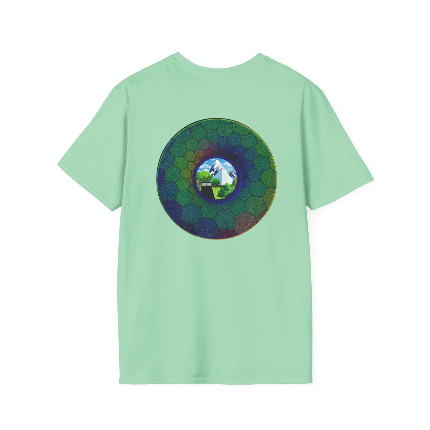 Classic Donut Tee - Unisex Soft-Style - "Mansions of South Park" - series 1.0 - variant 2 - green hexadonut