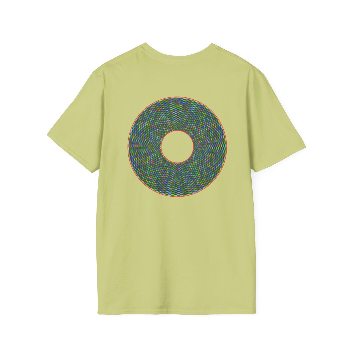 Donut Classic Donut Tee - Unisex Soft-Style - "The Pixilated Donut" - series 1.0 - multi-color donut