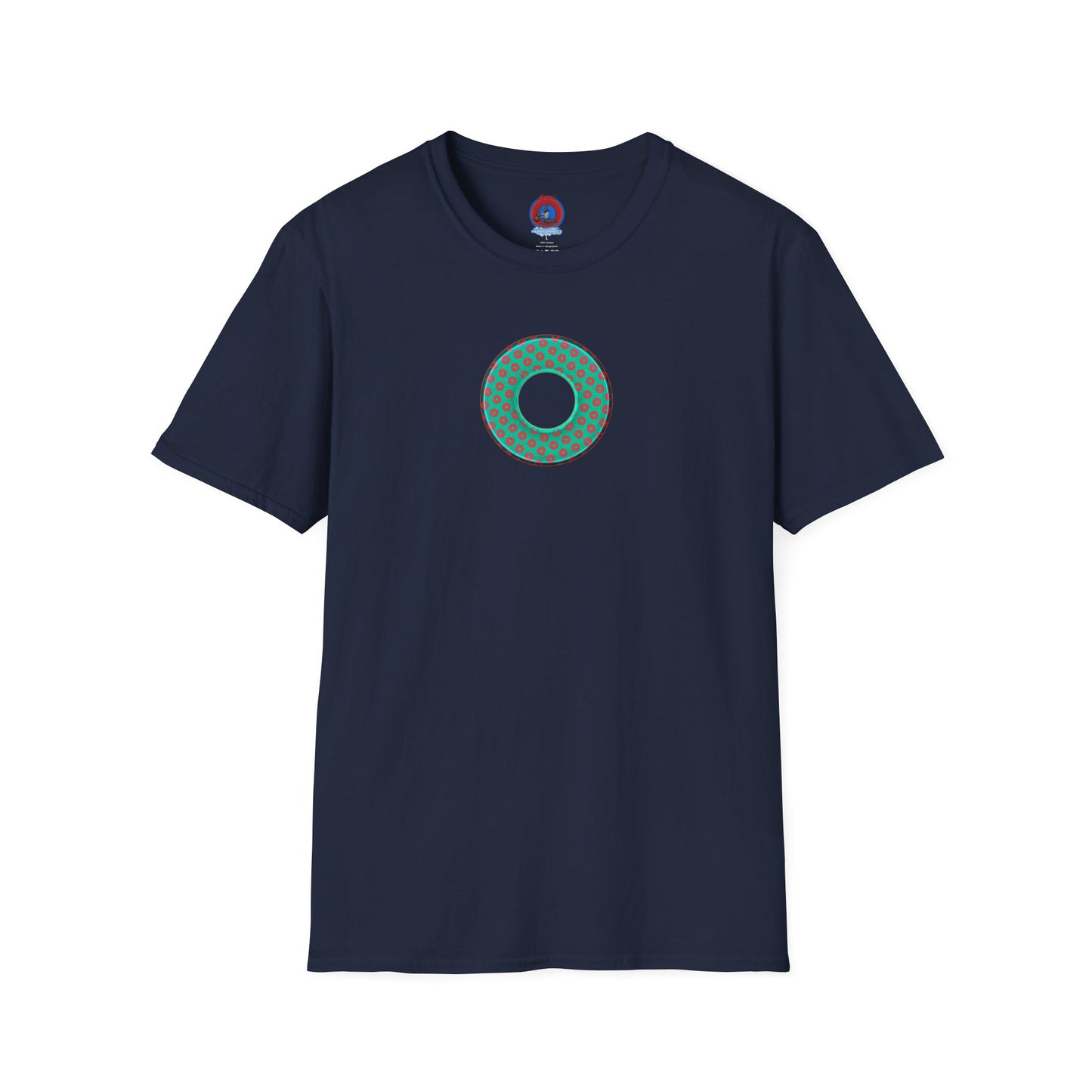 Plain Donuts/Unisex Soft-Style - "Plain Electric Paradoxical Donuts" - light green/red donuts