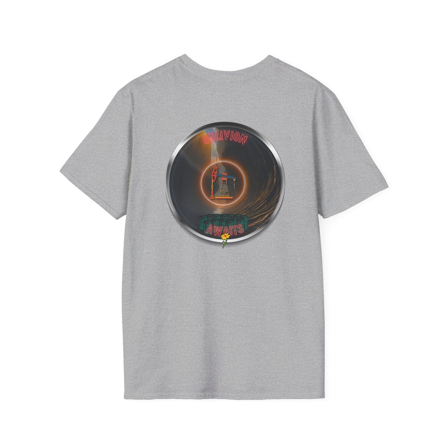 Classic Donut Tee - Unisex Soft-Style - "Donut Splashed in Oil" - picture donut [*charitable donut]