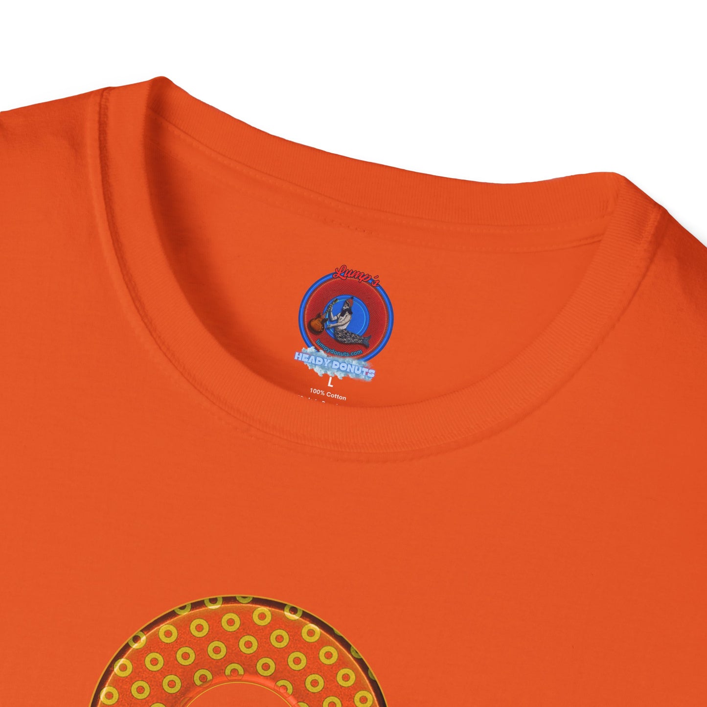 Plain Donuts/Unisex Soft-Style - "Plain Electric Paradoxical Donuts" - gold/orange donuts