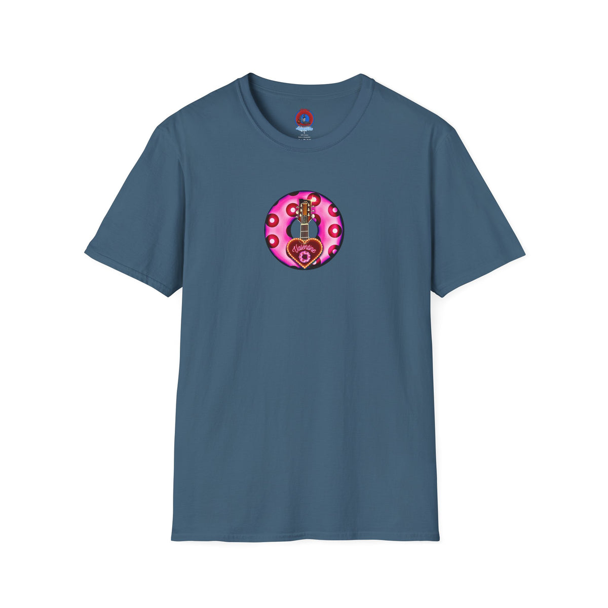 Classic Donut Tee - Unisex Soft-Style - "Would You Be My Donut?" - paradoxical bubblegum pink/red donut - variant 2