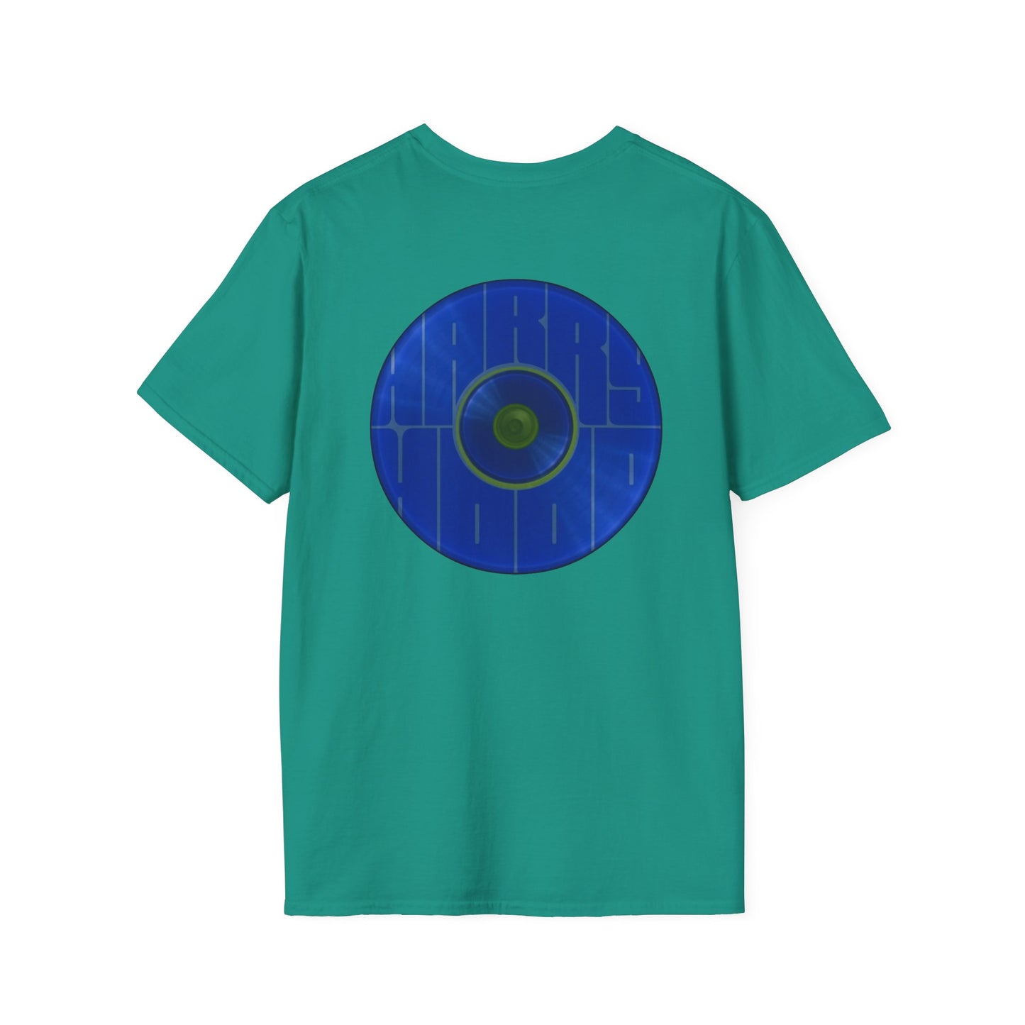 Classic Donut Tee - Unisex Soft-Style - "Harry's Hoodlum Donut" - series 1.0  - variant 3 - lights off/blue donut(s)