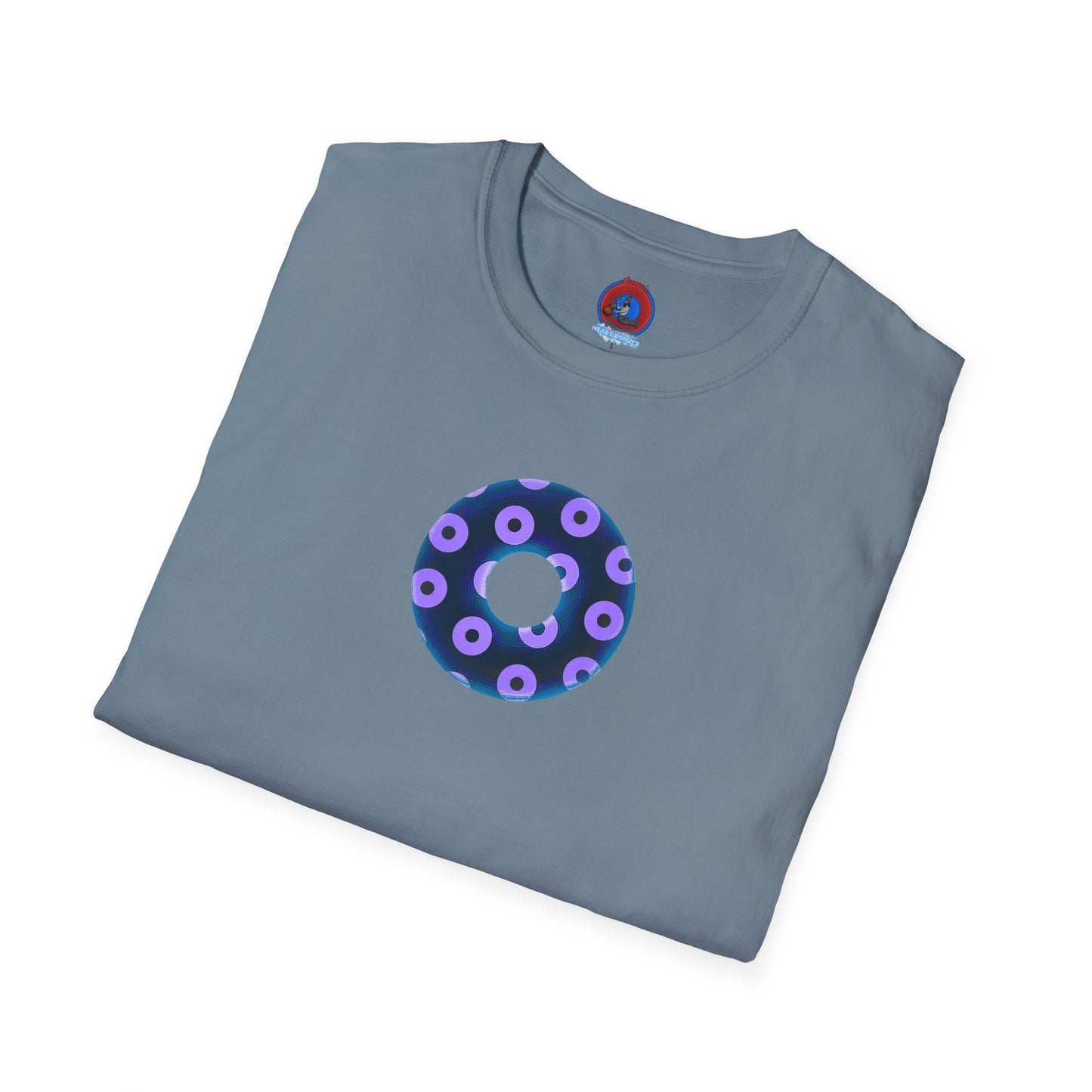 Plain Donuts/Unisex Soft-Style - "Plain Blimpy Paradoxical Donuts" - dark blue/bright purple donuts