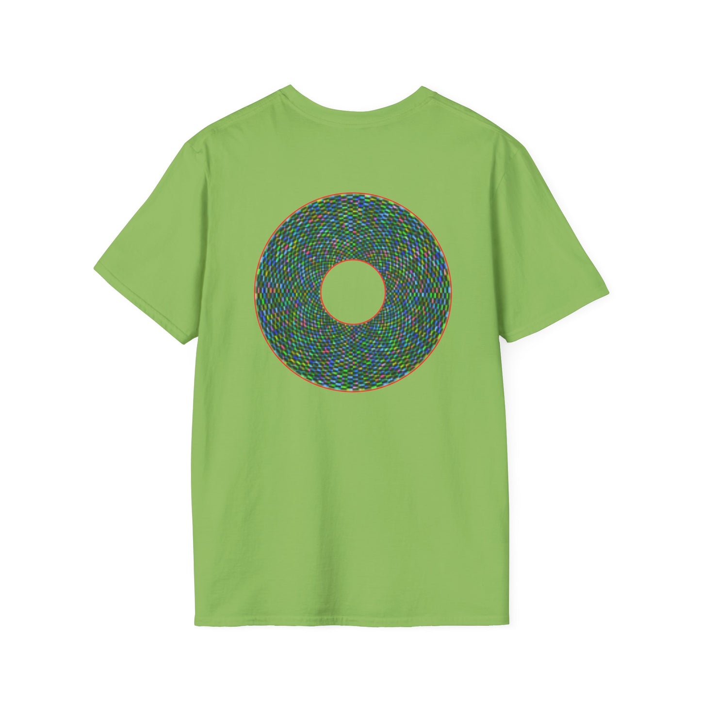 Donut Classic Donut Tee - Unisex Soft-Style - "The Pixilated Donut" - series 1.0 - multi-color donut