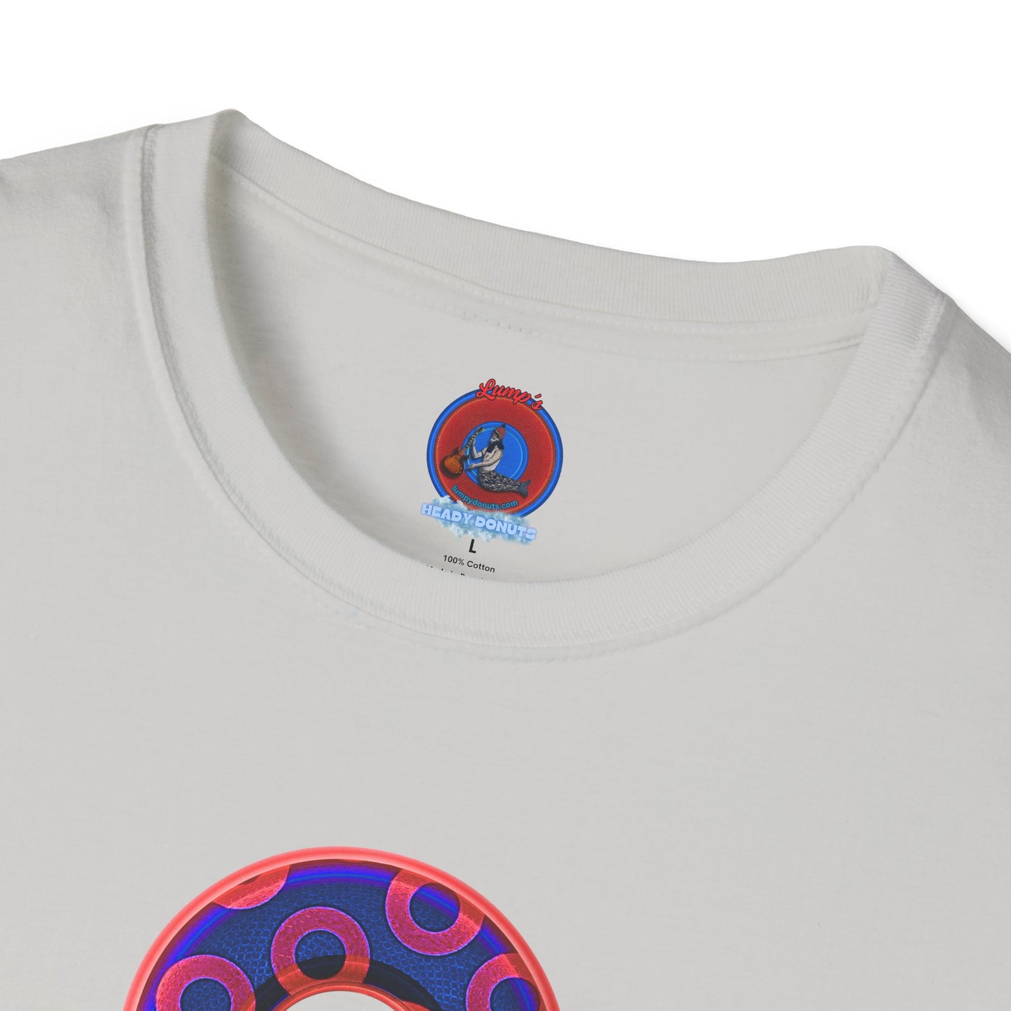 Plain Donuts/Unisex Soft-Style - "Plain Rustic Paradoxical Donuts" - red/dark royal blue donuts
