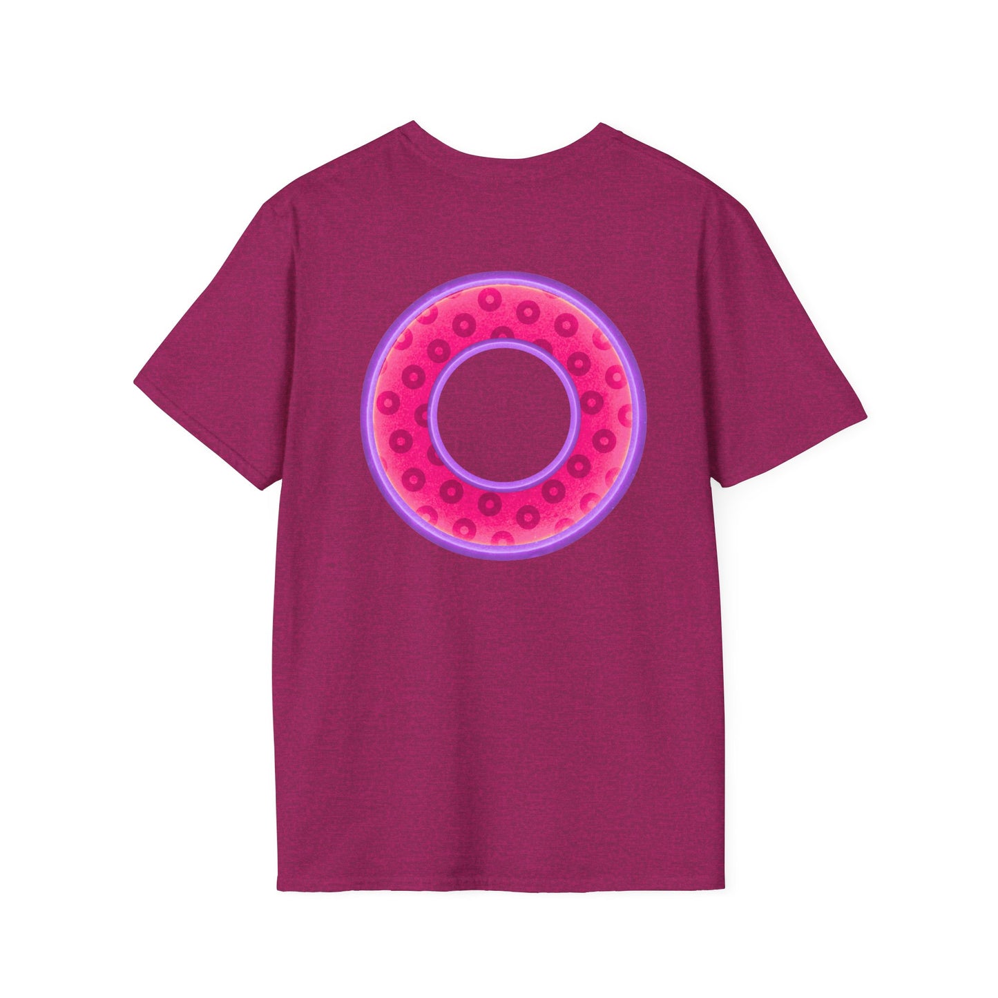 Plain Donuts/Unisex Soft-Style - "Plain Wide Mouthed Paradoxical Donuts" - magenta/light purple donuts