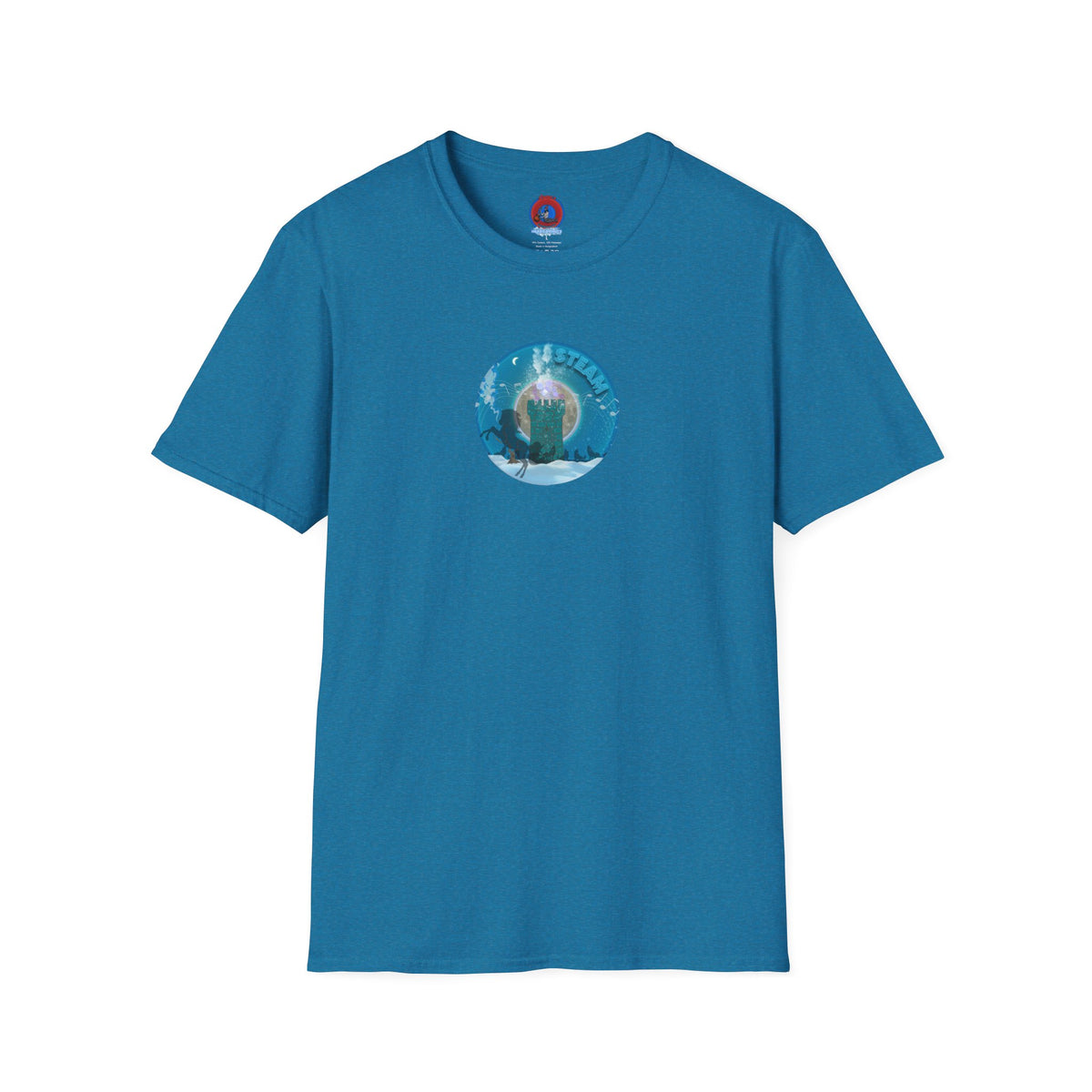 Classic Donut Tee - Unisex Soft-Style - "Steaming Fresh Donuts" - series 1.0 - vivid blue donut