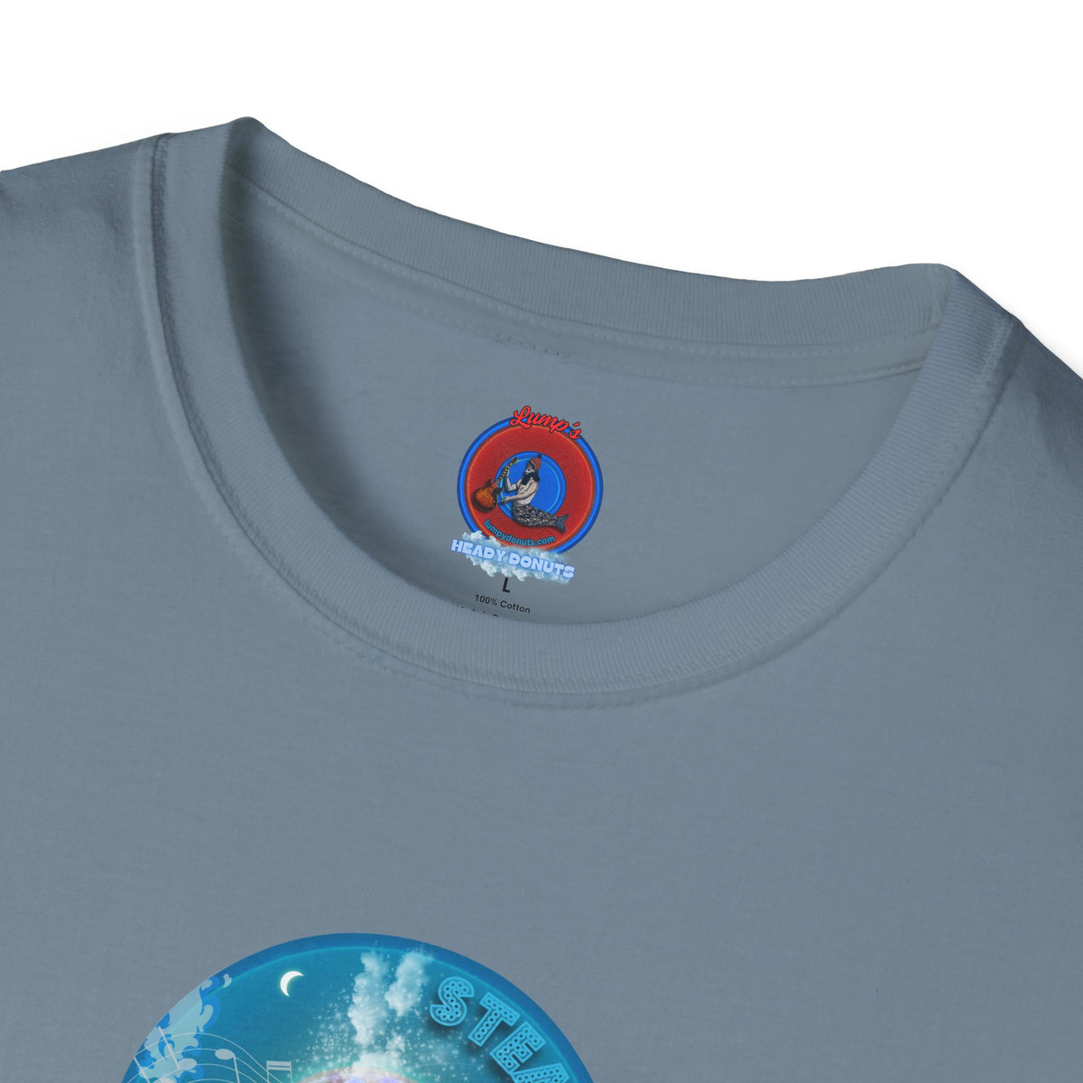 Classic Donut Tee - Unisex Soft-Style - "Steaming Fresh Donuts" - series 1.0 - vivid blue donut