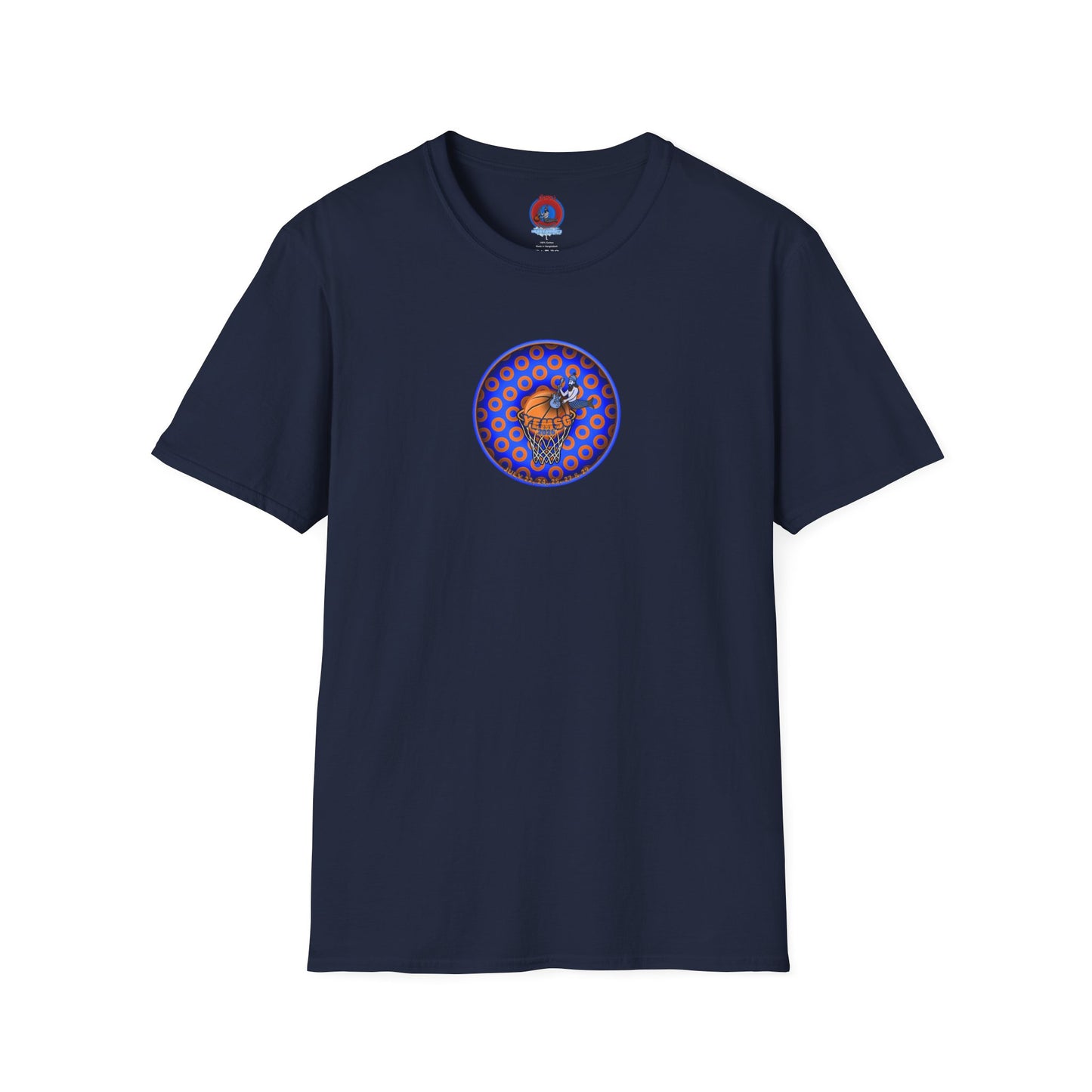 Classic Donut Tee - Unisex Soft-Style - "Diedrich Knickerbocker's Donut" - blue/orange caviar paradox donut - variant 2