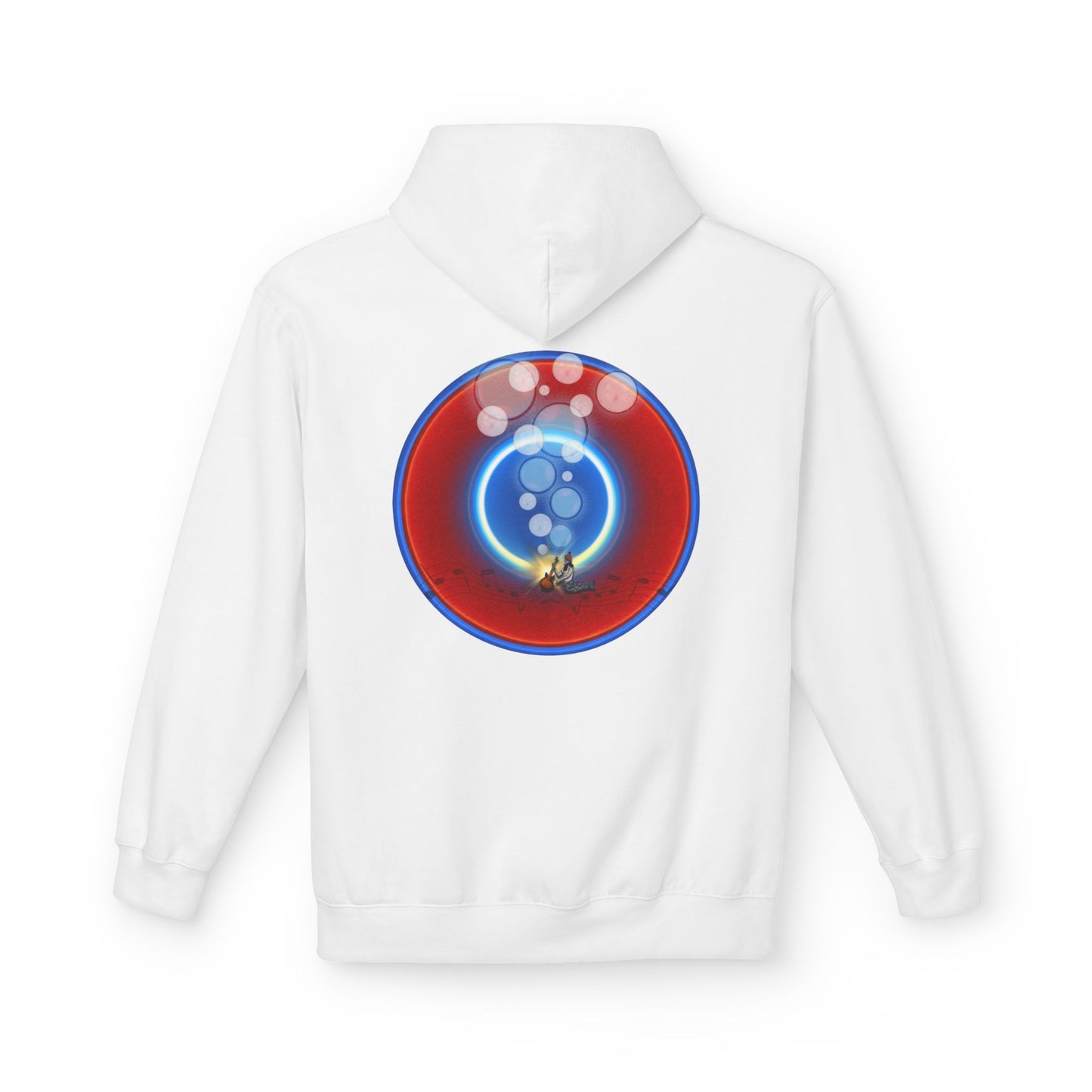 Fleece Harry Hoodies [Midweight Soft-style] - "The Bubbler's Donut" - w/rustic red donuts