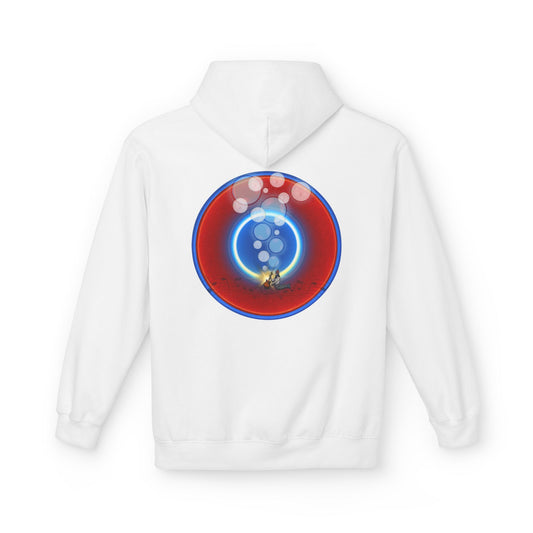 Fleece Harry Hoodies [Midweight Soft-style] - "The Bubbler's Donut" - w/rustic red donuts