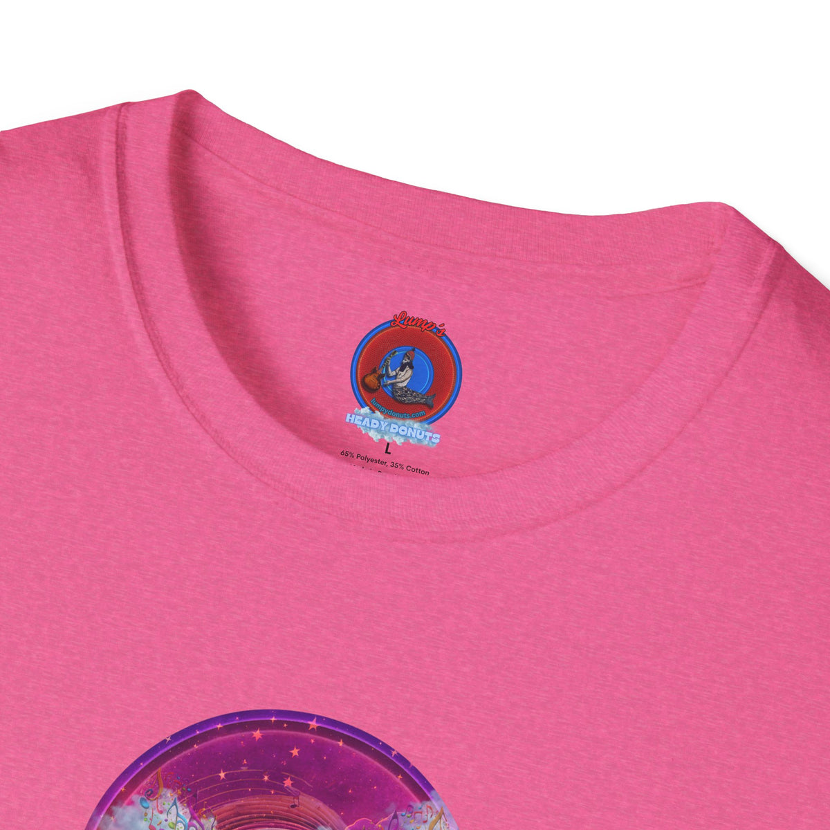 Classic Donut Tee - Unisex Soft-Style - "Pillow Donuts of Cotton" - vivid magenta pic donut