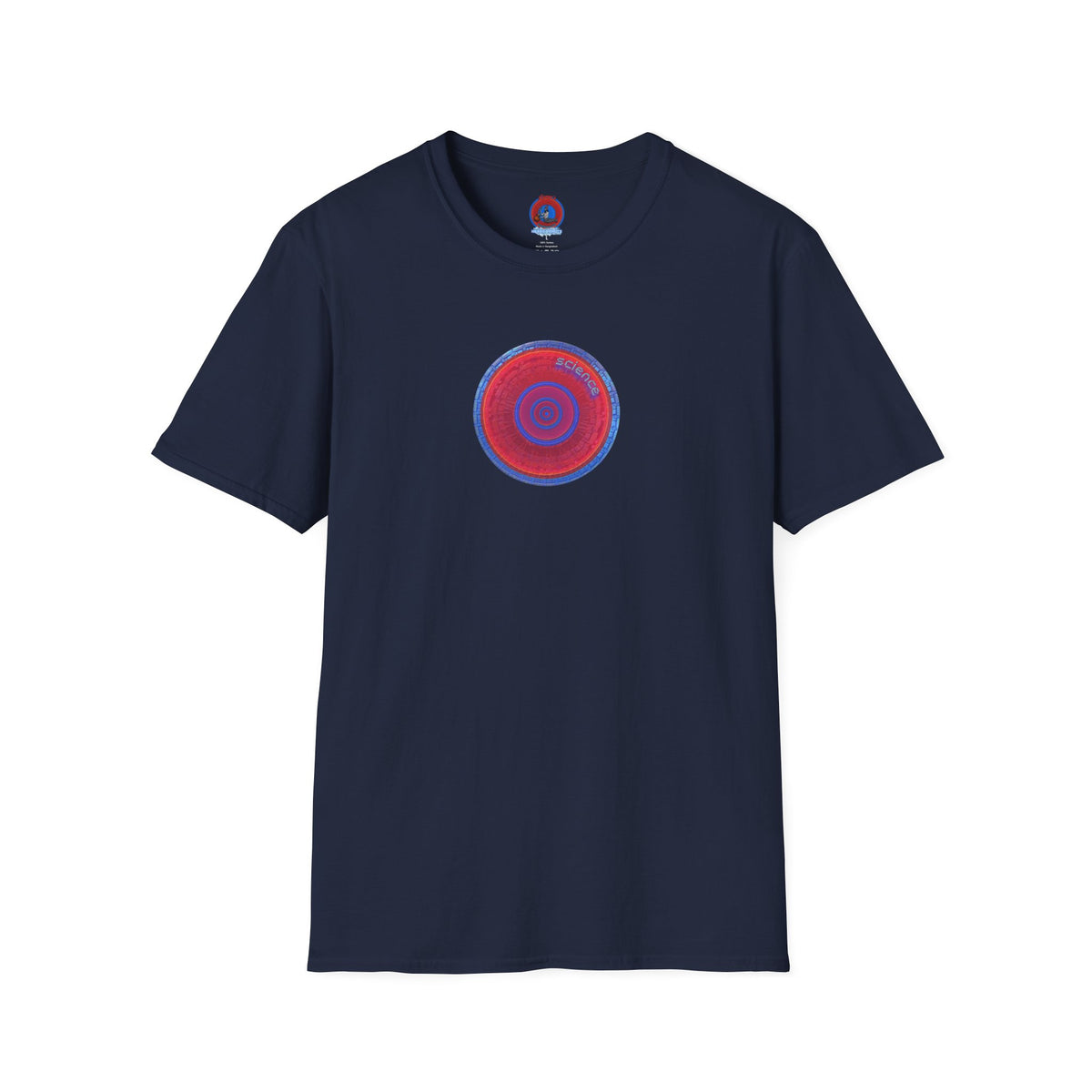 Classic Donut Tee - Unisex Soft-Style - "Tube Donuts" - series 1.0 - red donut/lighter blue bordering